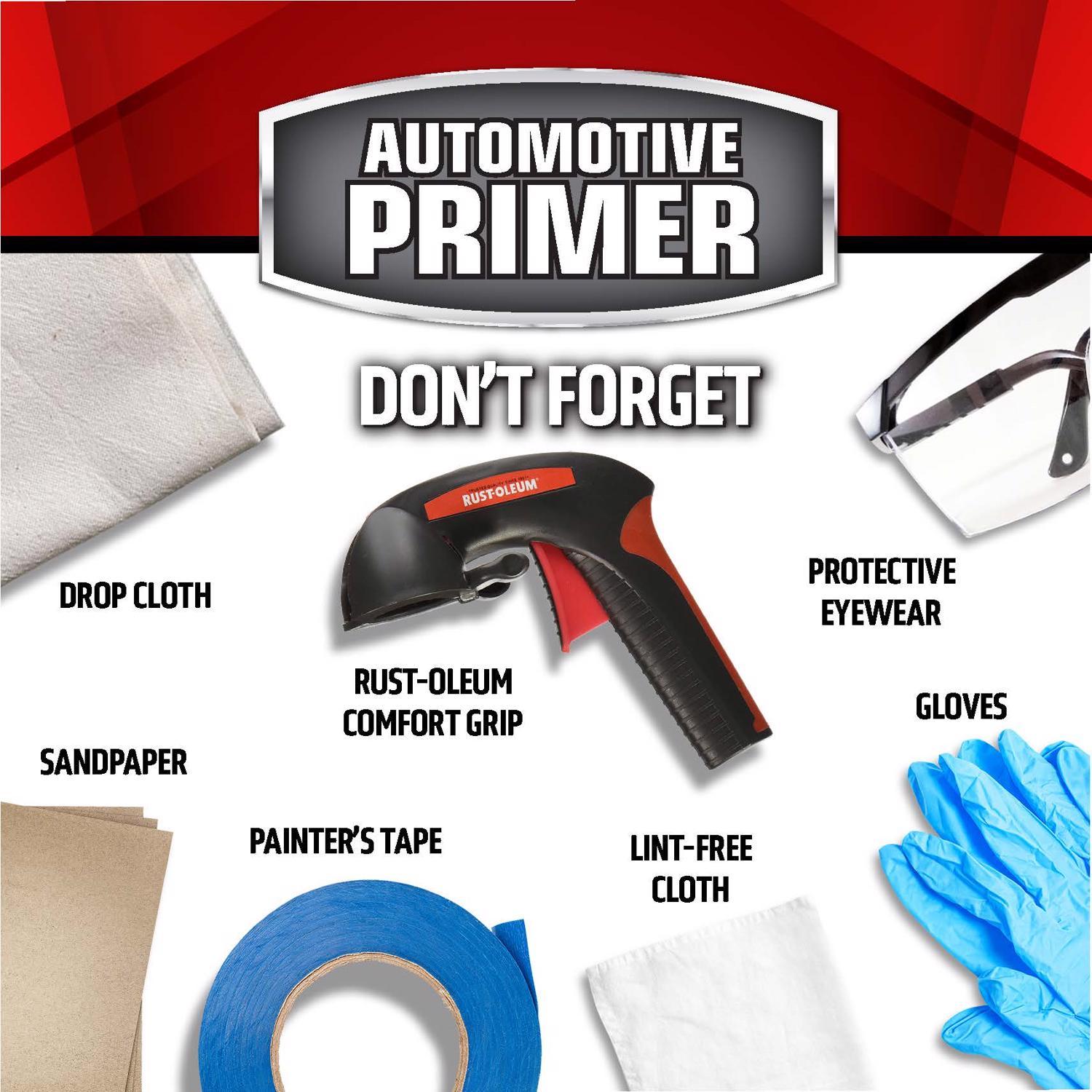 Rust-Oleum Automotive Flat Black Automotive Sandable Primer Spray 12 oz