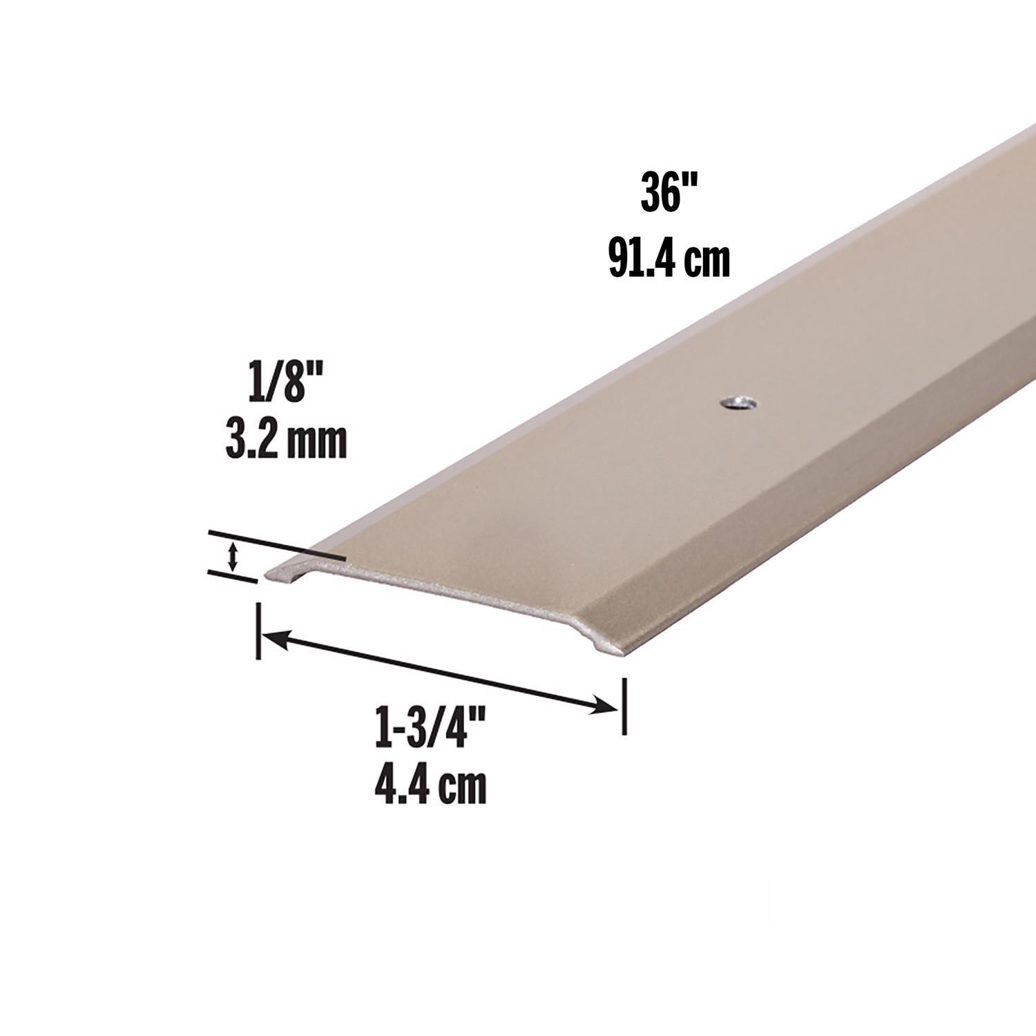 M-D Building Products 0.13 in. H X 1.75 in. W X 36 in. L Satin Nickel Aluminum Flat Top Threshold