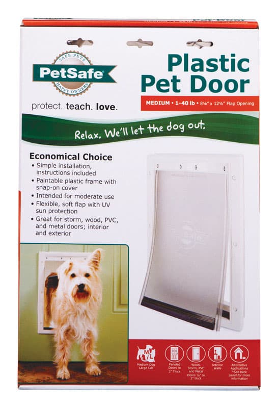 PetSafe 14 in. H X 9.25 in. W Medium Plastic Pet Door