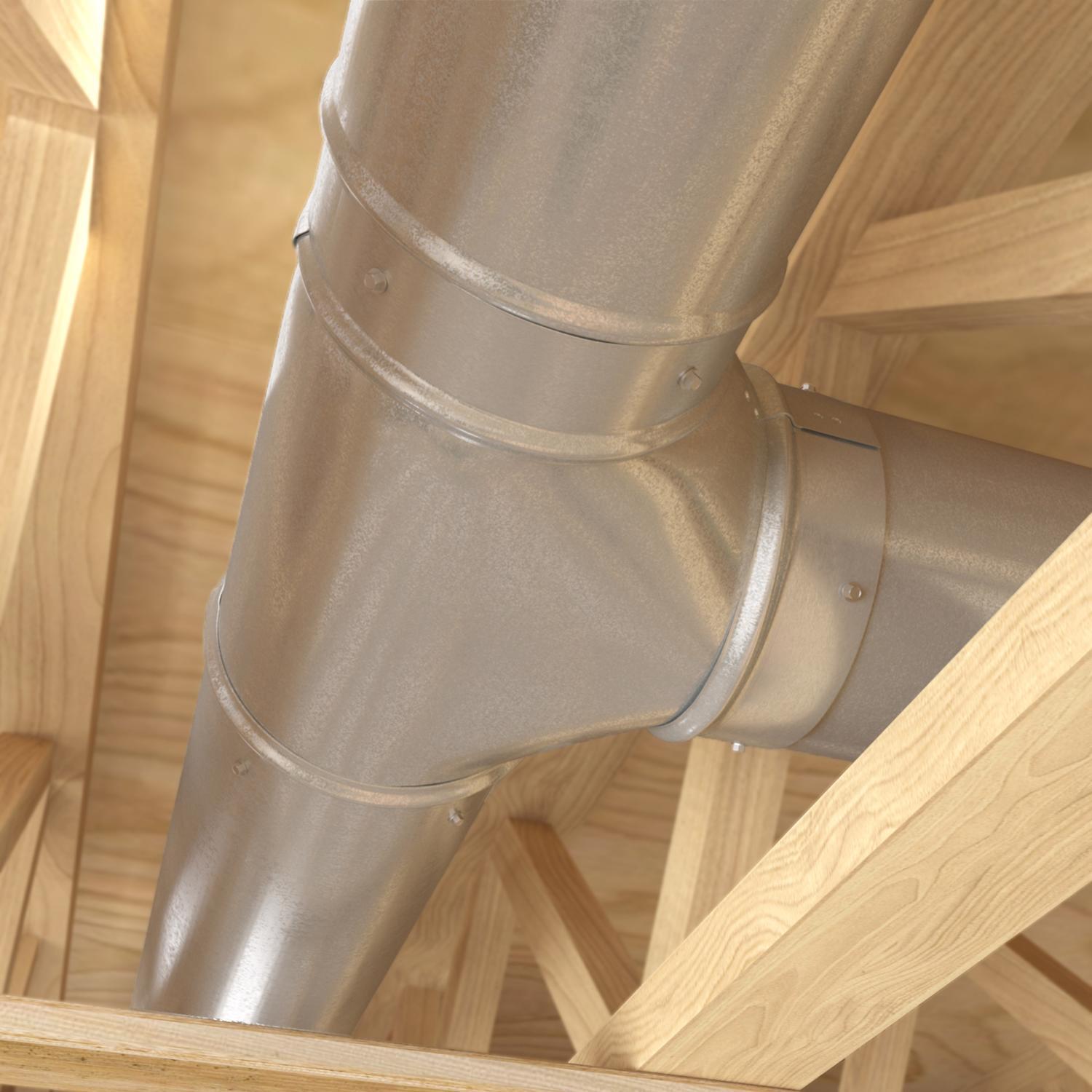 Imperial 4 in. X 4 in. X 4 in. Galvanized Steel Furnace Pipe Tee