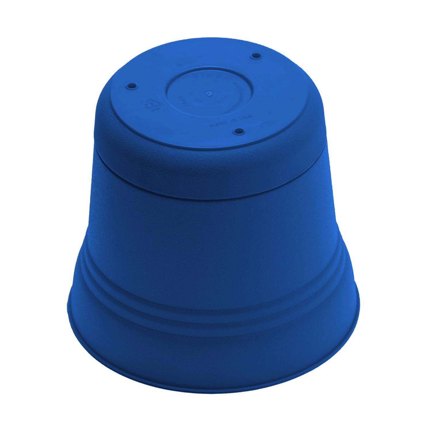 Bloem Saturn 8.5 in. H X 9.75 in. W Plastic Traditional Planter Blue