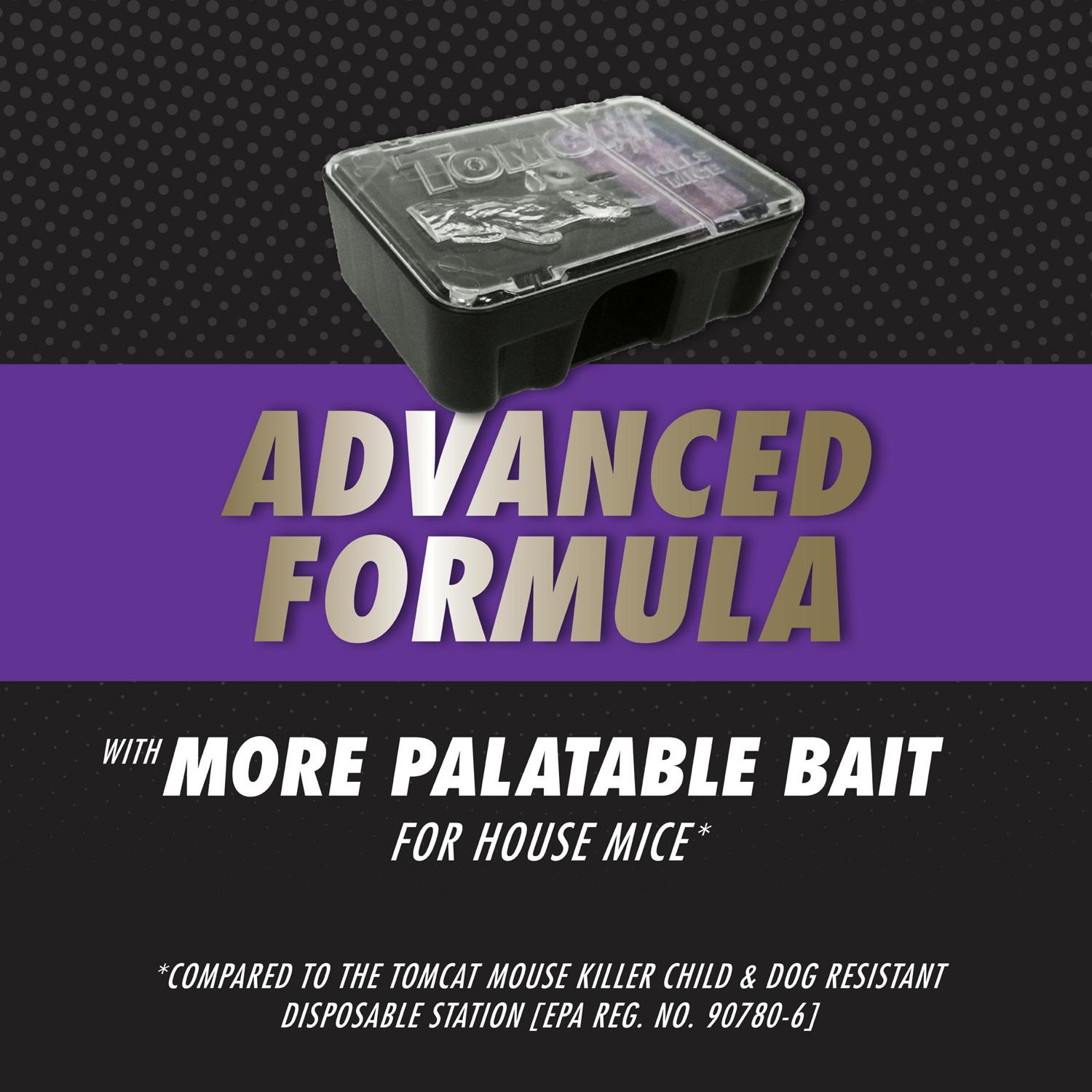 Tomcat Advanced Bait Station and Bait Blocks For Mice 2 pk