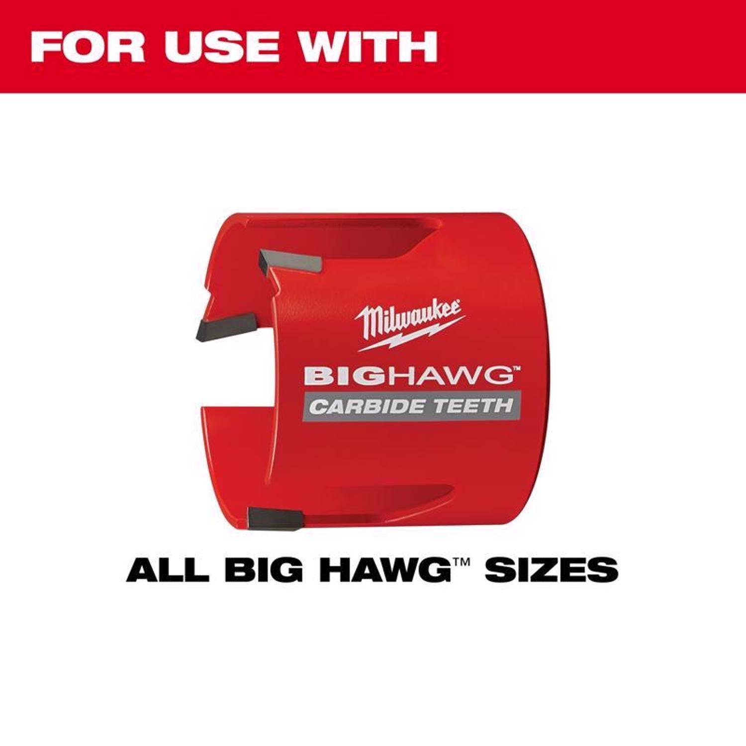 Milwaukee Big Hawg 5/16 in. Carbide Tipped 6-9/16 in. L X 7/16 in. D Hole Saw Arbor