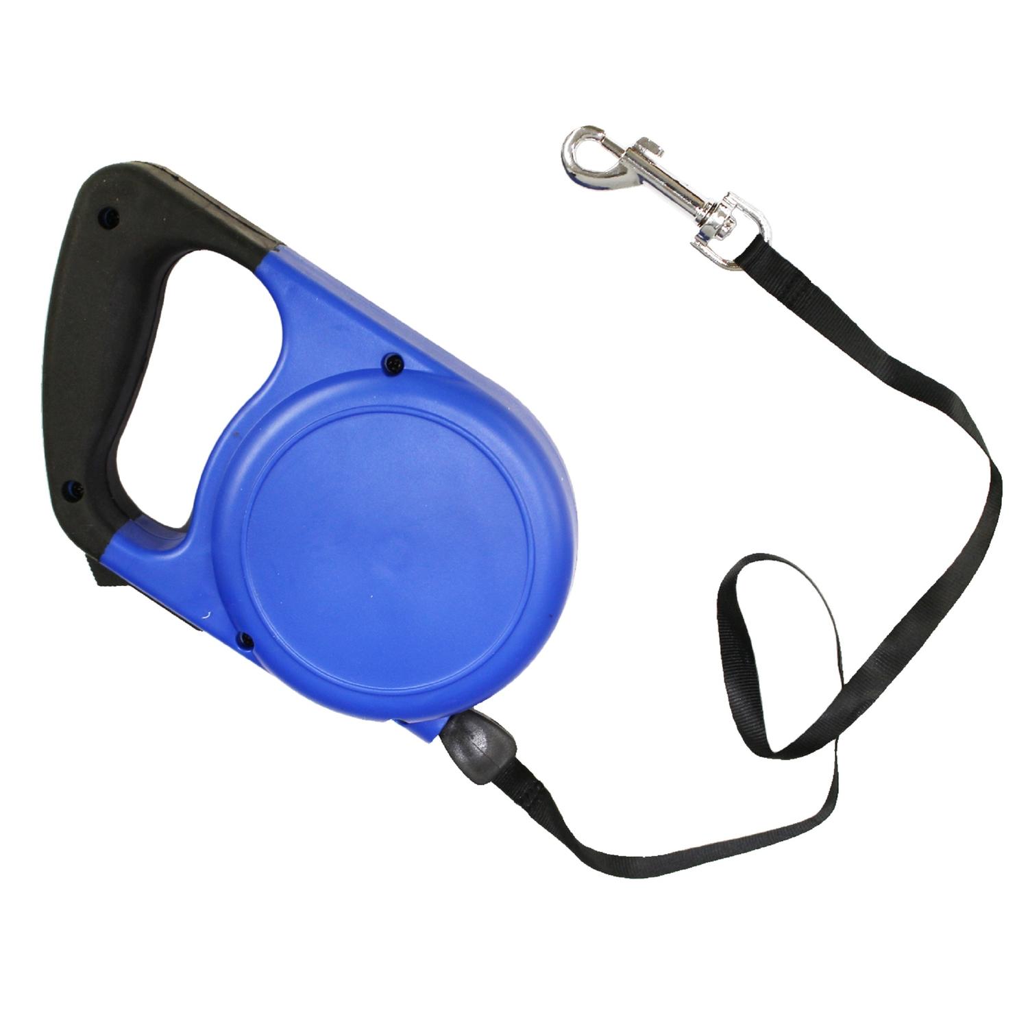 PDQ Black Retractable Lead Cotton/Nylon Dog Retractable Leash Small