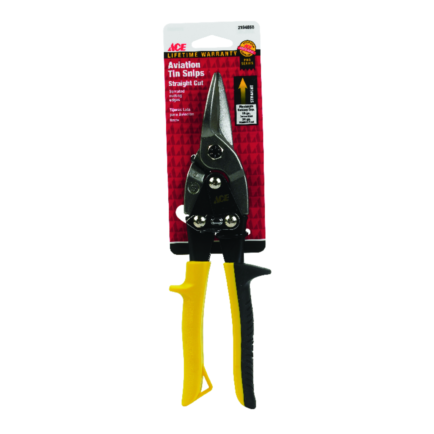 Ace 10 in. Drop Forged Steel Style Aviation Snips 19 Ga.