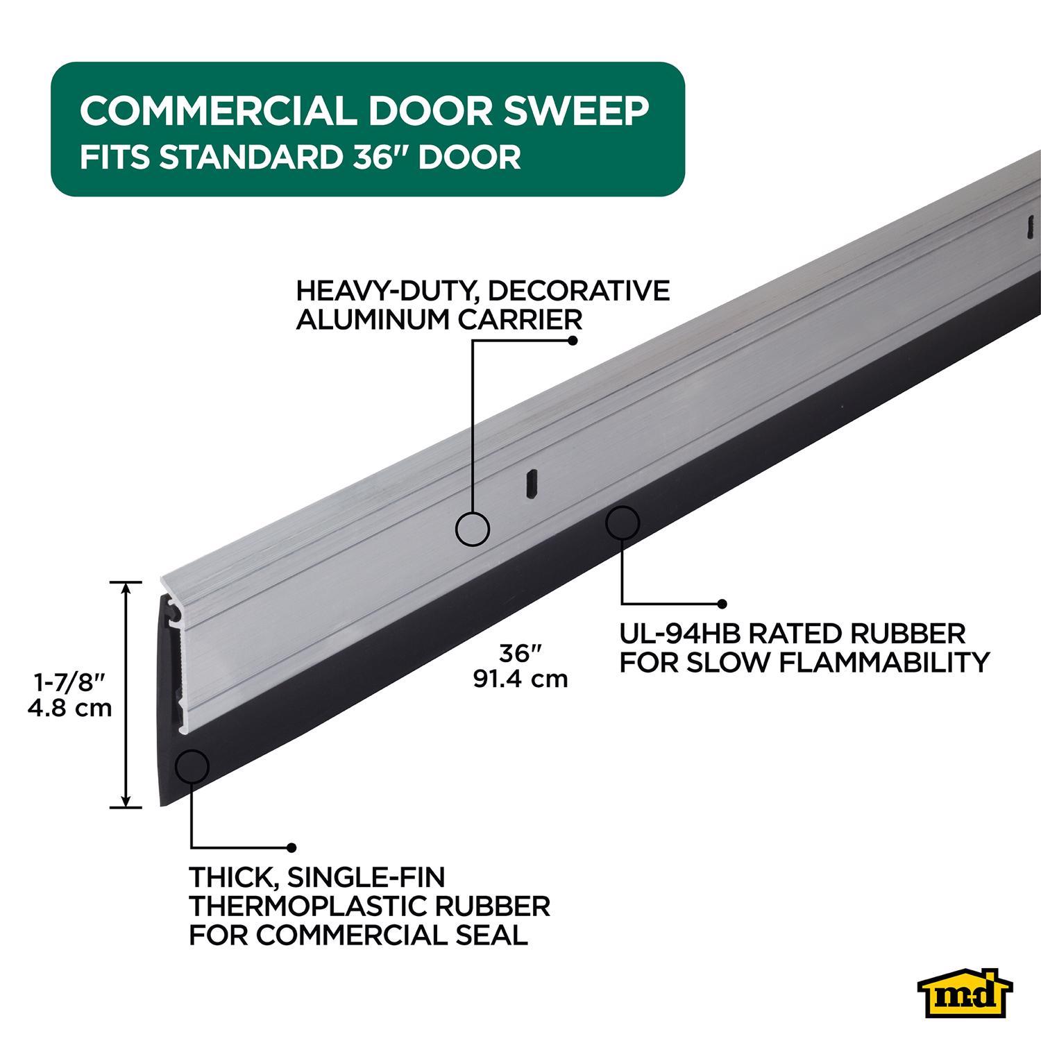 M-D Building Products Silver Aluminum Sweep For Doors 36 in. L X 1.88 in.