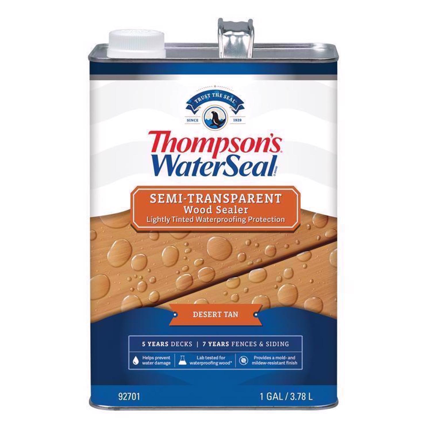 Thompson's WaterSeal Semi-Transparent Desert Tan Water-Based Acrylic/Alkyd/Urethane Waterproofing Wo