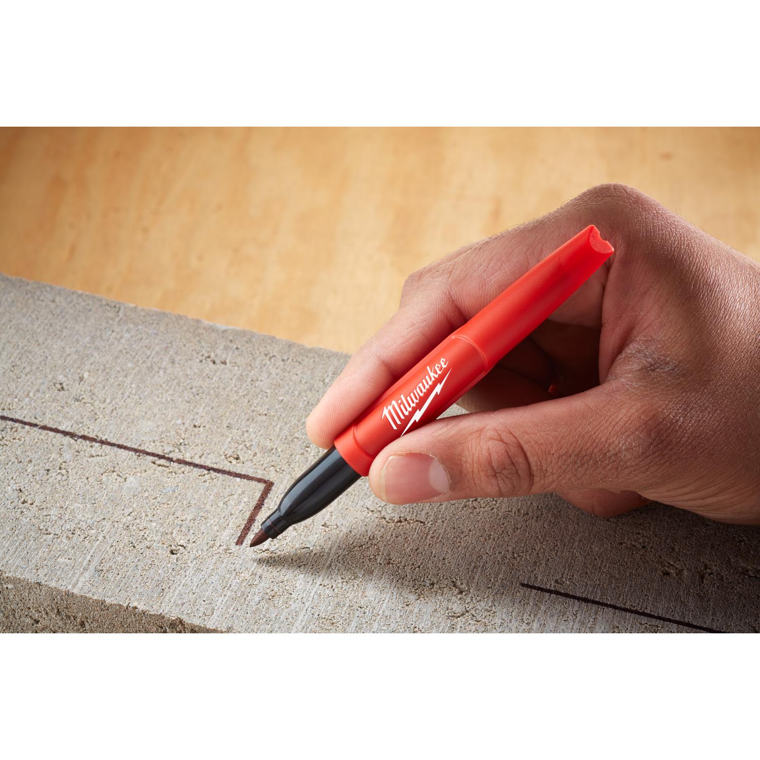 Milwaukee Inkzall Black Fine Tip Jobsite Marker 1 pk
