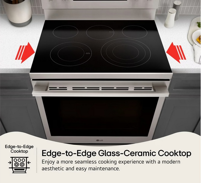 LG 6.3 cu. ft. Smart Wi-Fi Enabled ProBake Convection Electric Range with Air Fry & EasyClean