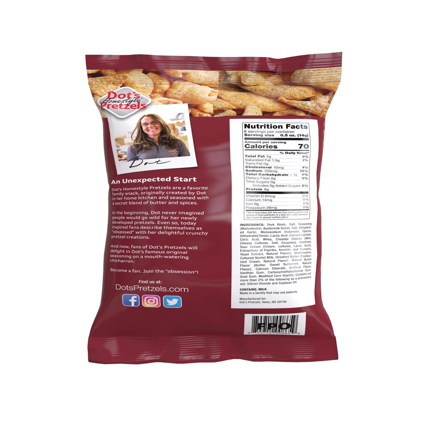 Dot's Homestyle Original Seasoned Pork Strip 4 Bagged