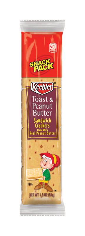 Keebler Toast And Peanut Butter Crackers 1.8 Oz Pouch