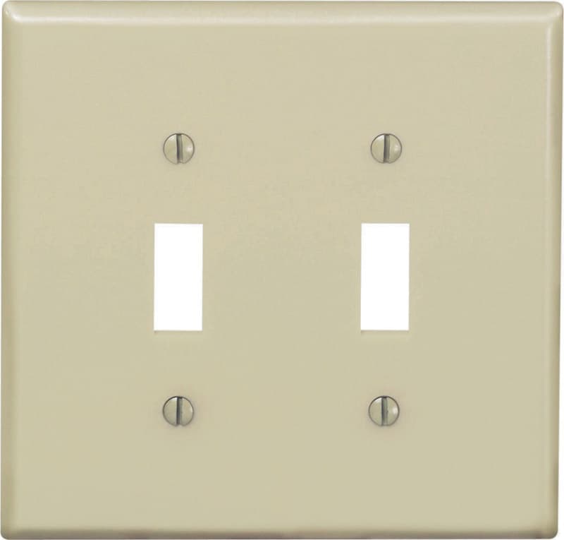 Leviton Ivory 2 gang Nylon Toggle Wall Plate 1 pk