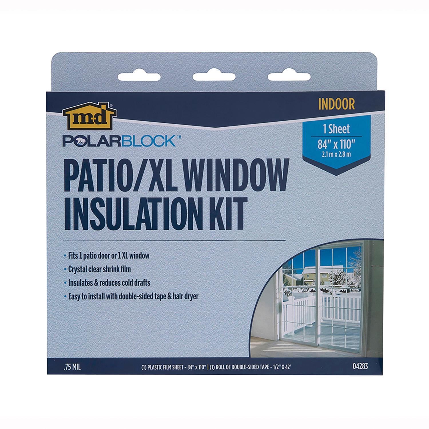 M-D Building Products Polar Block Indoor Window Shrink Film 84 in. L X 110 in. W 1 sheet
