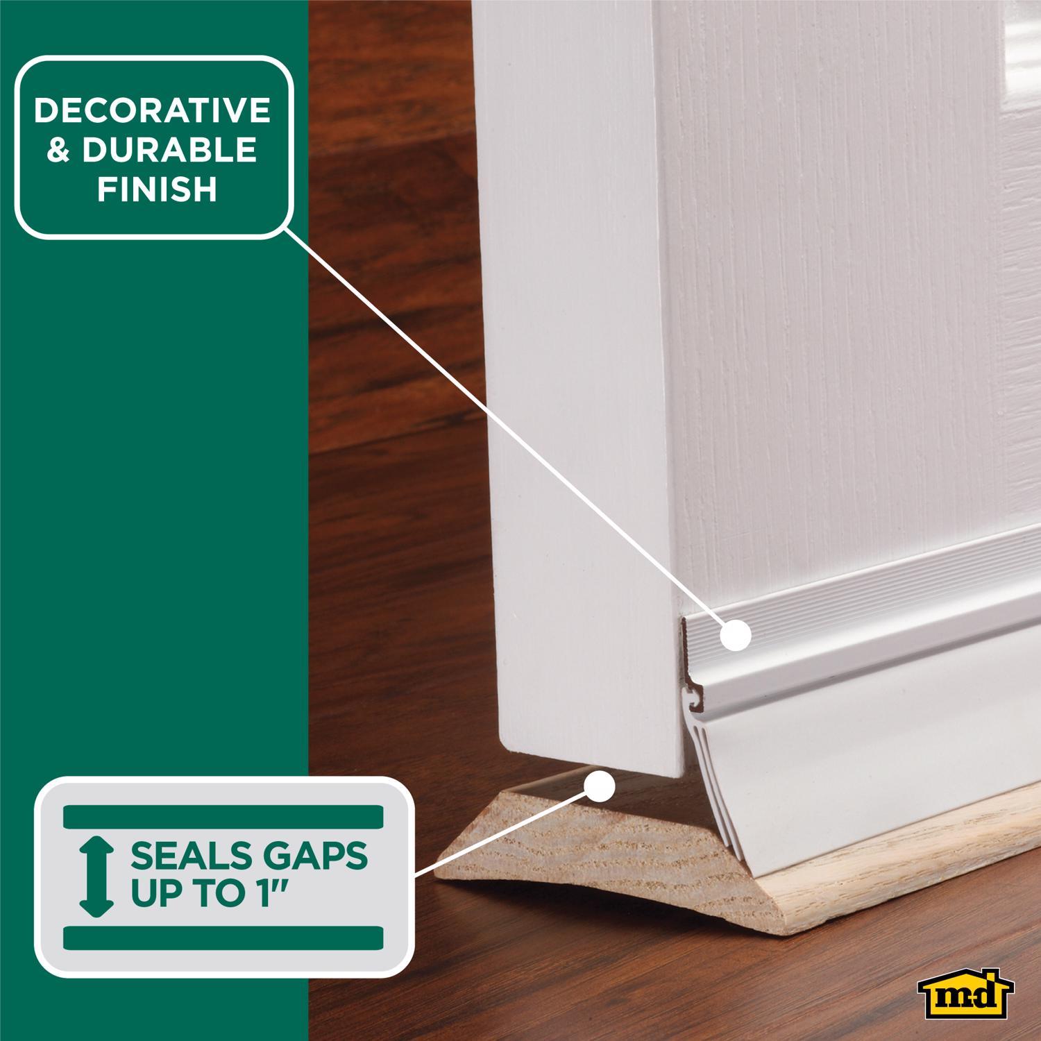 M-D Building Products CINCH White Aluminum/Vinyl Weatherstrip For Doors 36 in. L X 2 in.