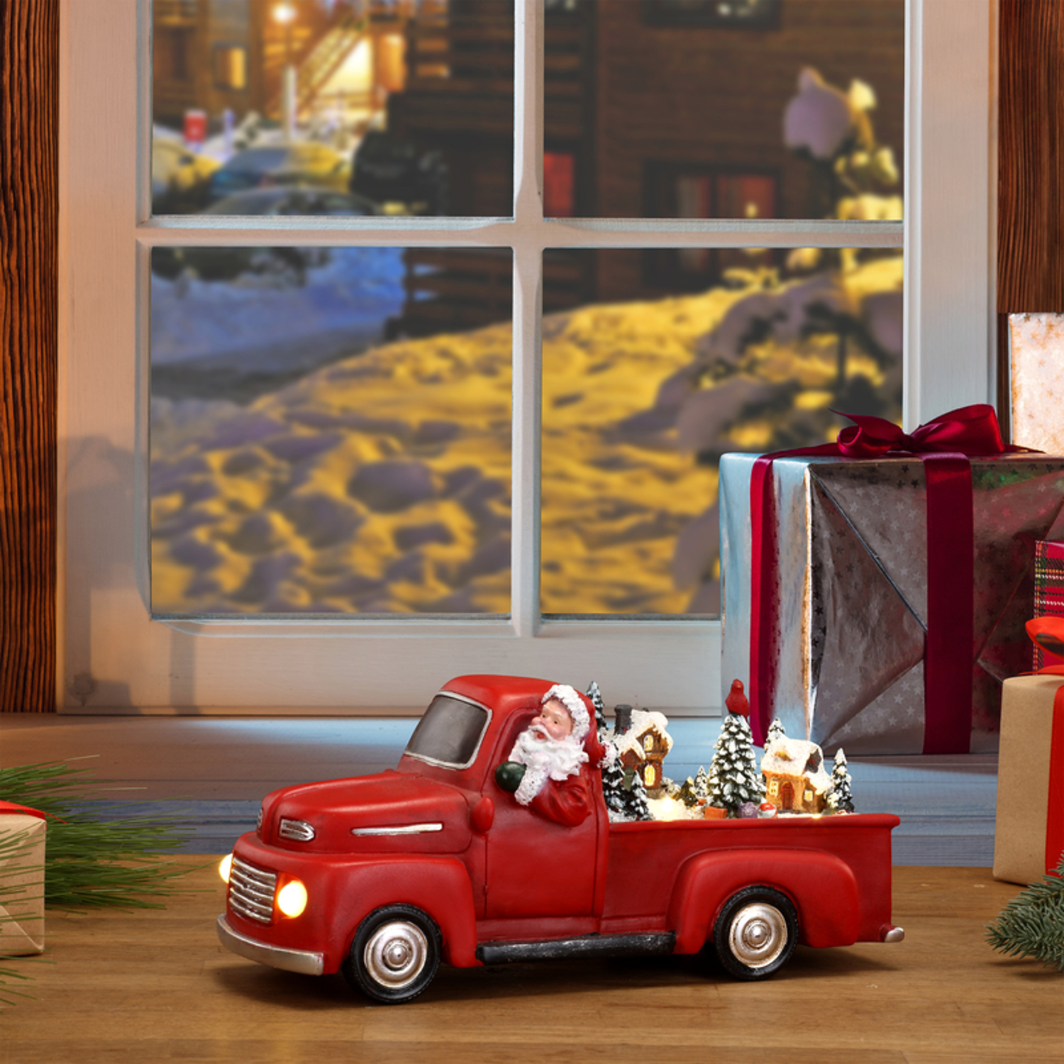 Mr. Christmas LED Red Animated Scene Truck Indoor Christmas Decor
