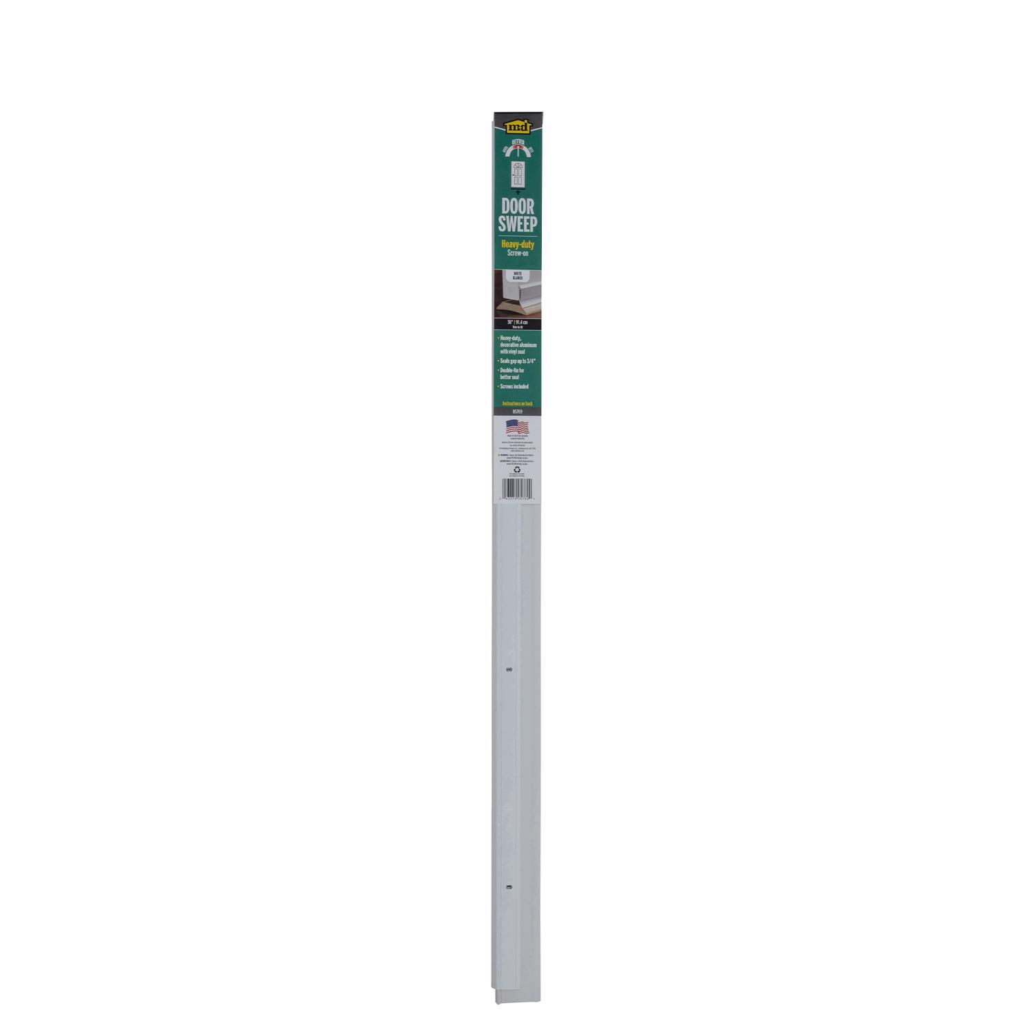 M-D Building Products White Aluminum/Vinyl Sweep For Doors 36 in. L X 2.13 in.