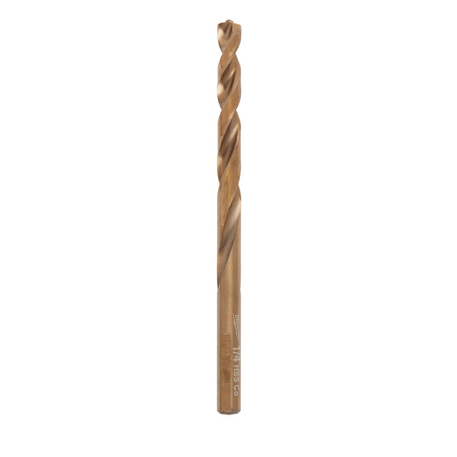 Milwaukee Red Helix 1/4 in. X 4.09 in. L Steel Thunderbolt Drill Bit 3-Flat Shank 1 pc