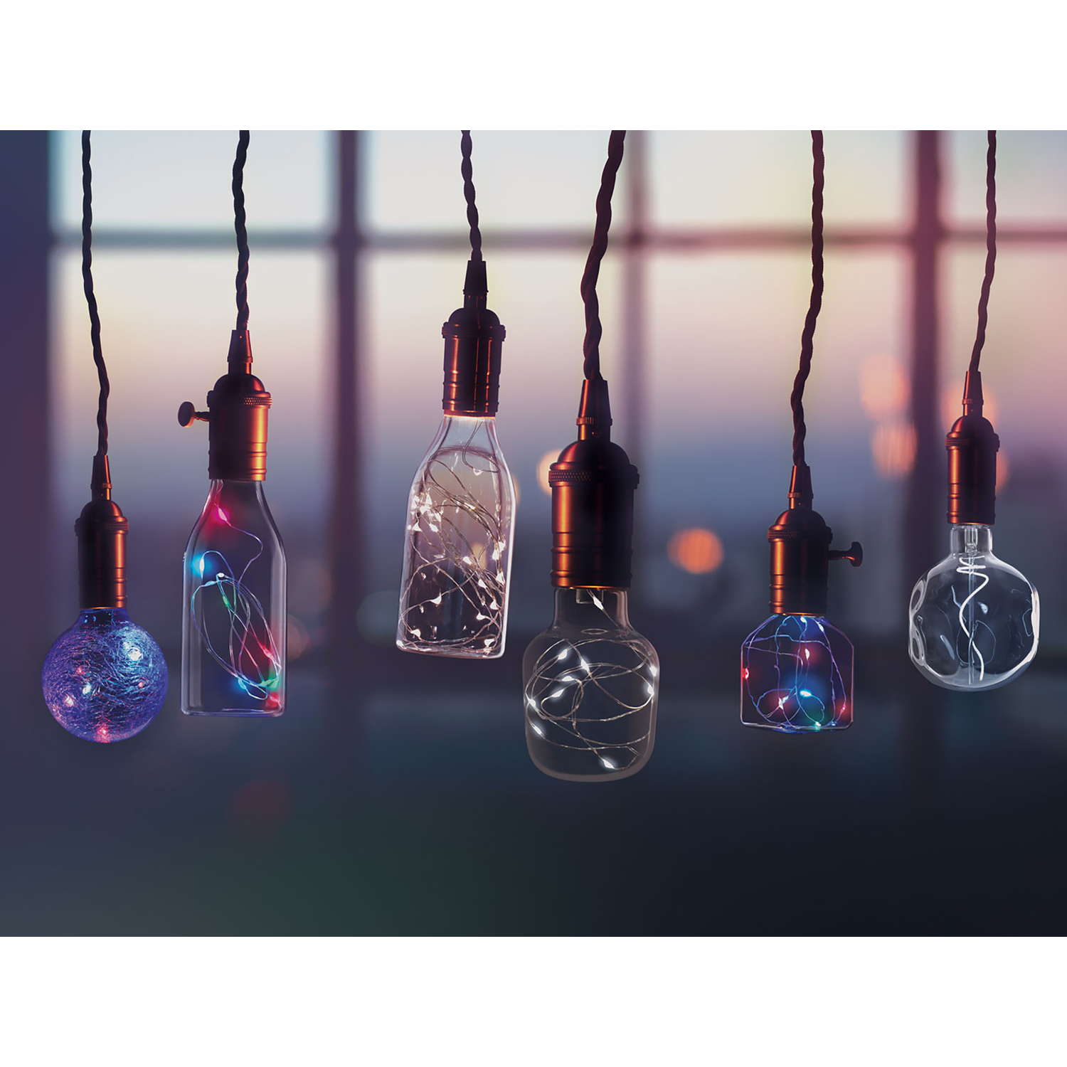 Feit Electric Fairy Square E26 (Medium) LED Bulb Multi-Colored 1 pk