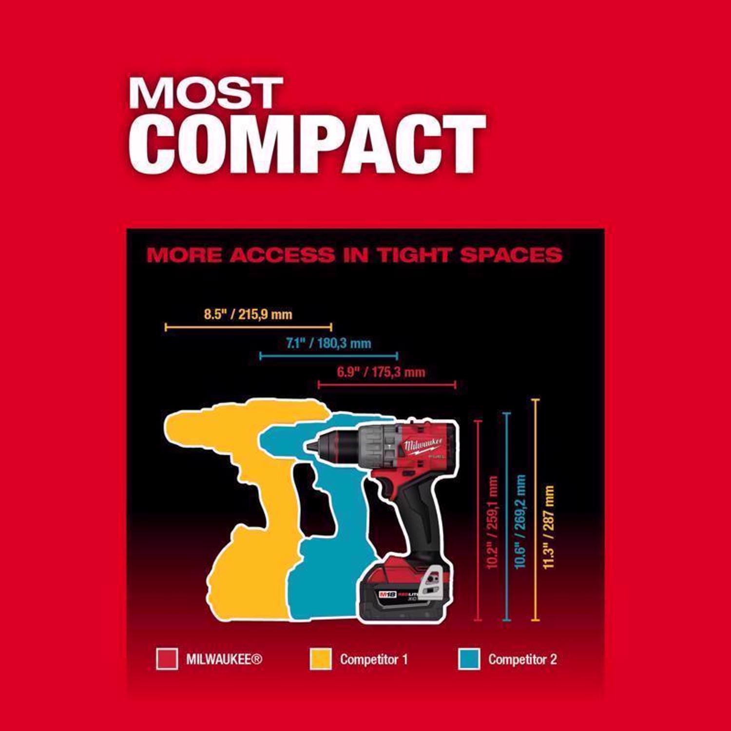 Milwaukee M18 FUEL 1/2 in. Brushless Cordless Hammer Drill/Driver Tool Only
