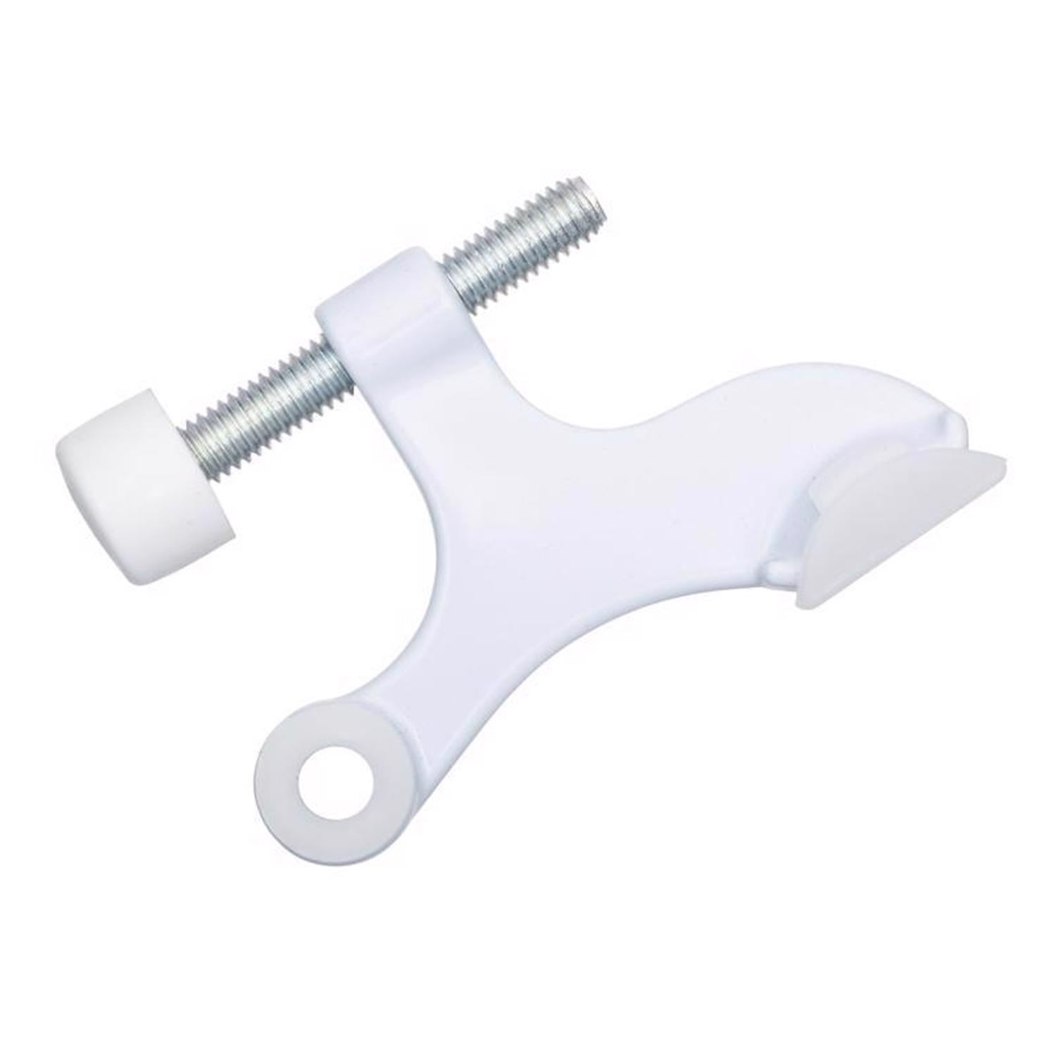 Ace Metal White Hinge Pin Door Stop Mounts to door 0 in.