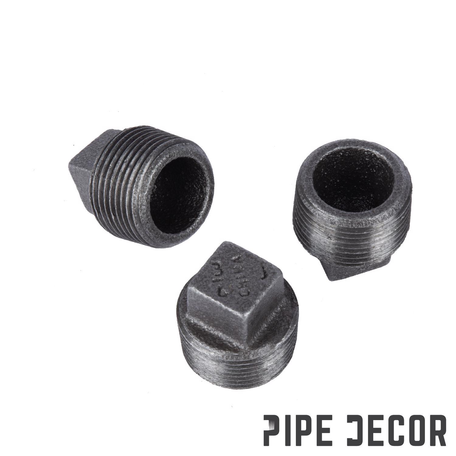 STZ Industries 1/2 in. MIP each Black Malleable Iron Plug