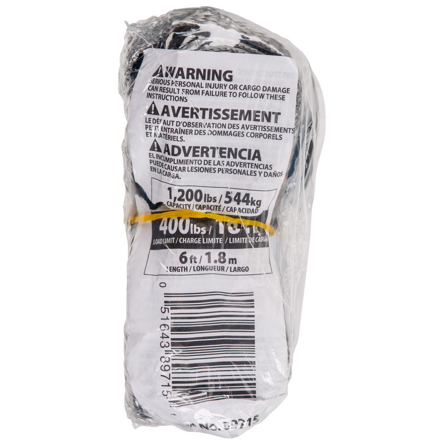 Keeper 1 in. W X 6 ft. L Gray Tie Down 400 lb 1 pk