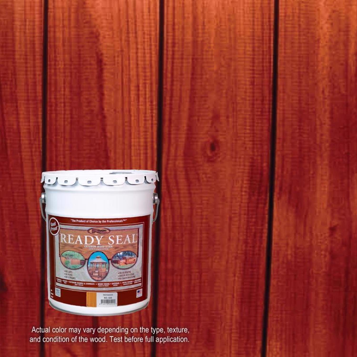 Ready Seal Goof Proof Semi-Transparent Flat Redwood Oil-Based Penetrating Wood Stain/Sealer 5 gal