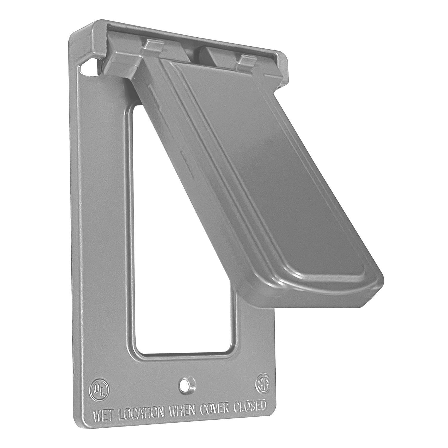 Sigma Engineered Solutions Rectangle Die-Cast Metal 1 gang 4.57 in. H X 2.83 in. W Vertical GFCI Cov
