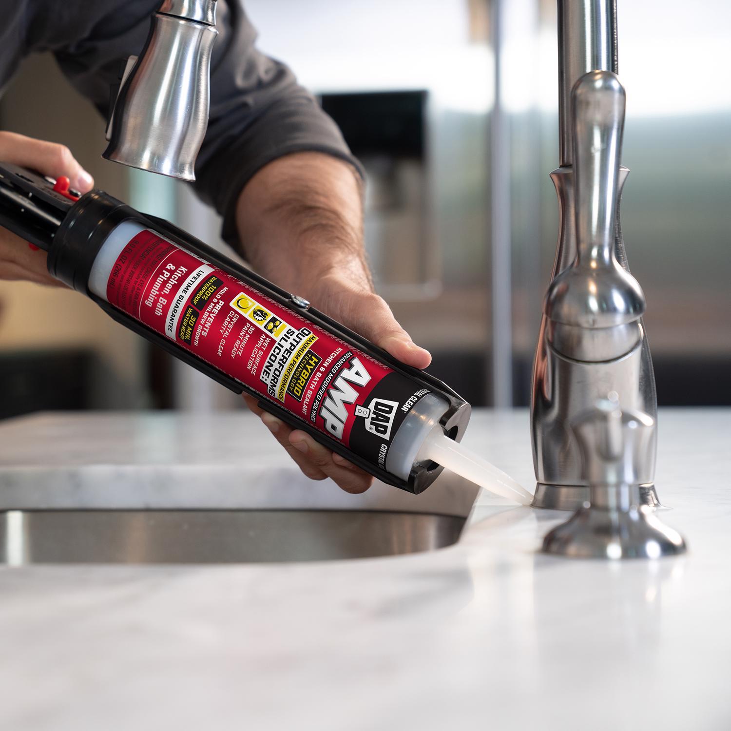 DAP AMP Crystal Clear Polymer Advanced Hybrid Caulk Sealant 9 oz