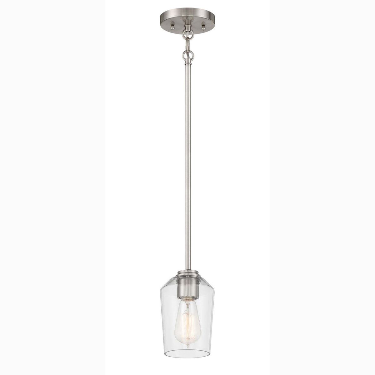Craftmade Shayna 1 Light Mini Pendant in Brushed Polished Nickel