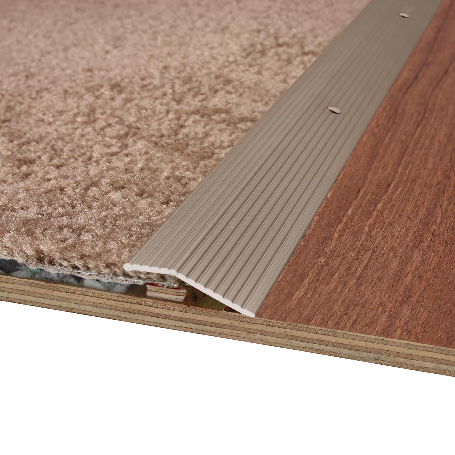 M-D Building Products 0.3 in. H X 1.375 in. W X 72 in. L Prefinished Pewter Aluminum Carpet Trim