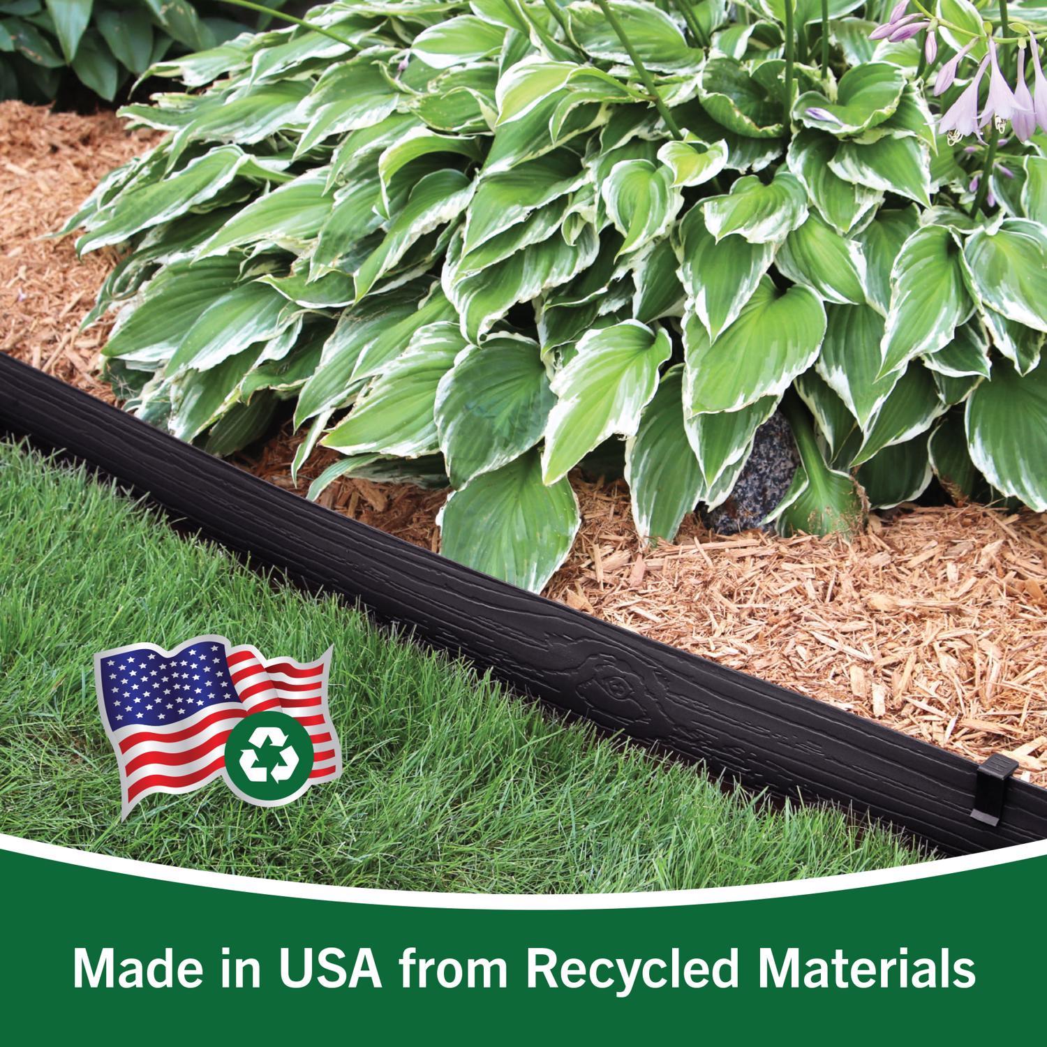 Master Mark Terrace Board 40 ft. L X 4 in. H Plastic Black Lawn Edging