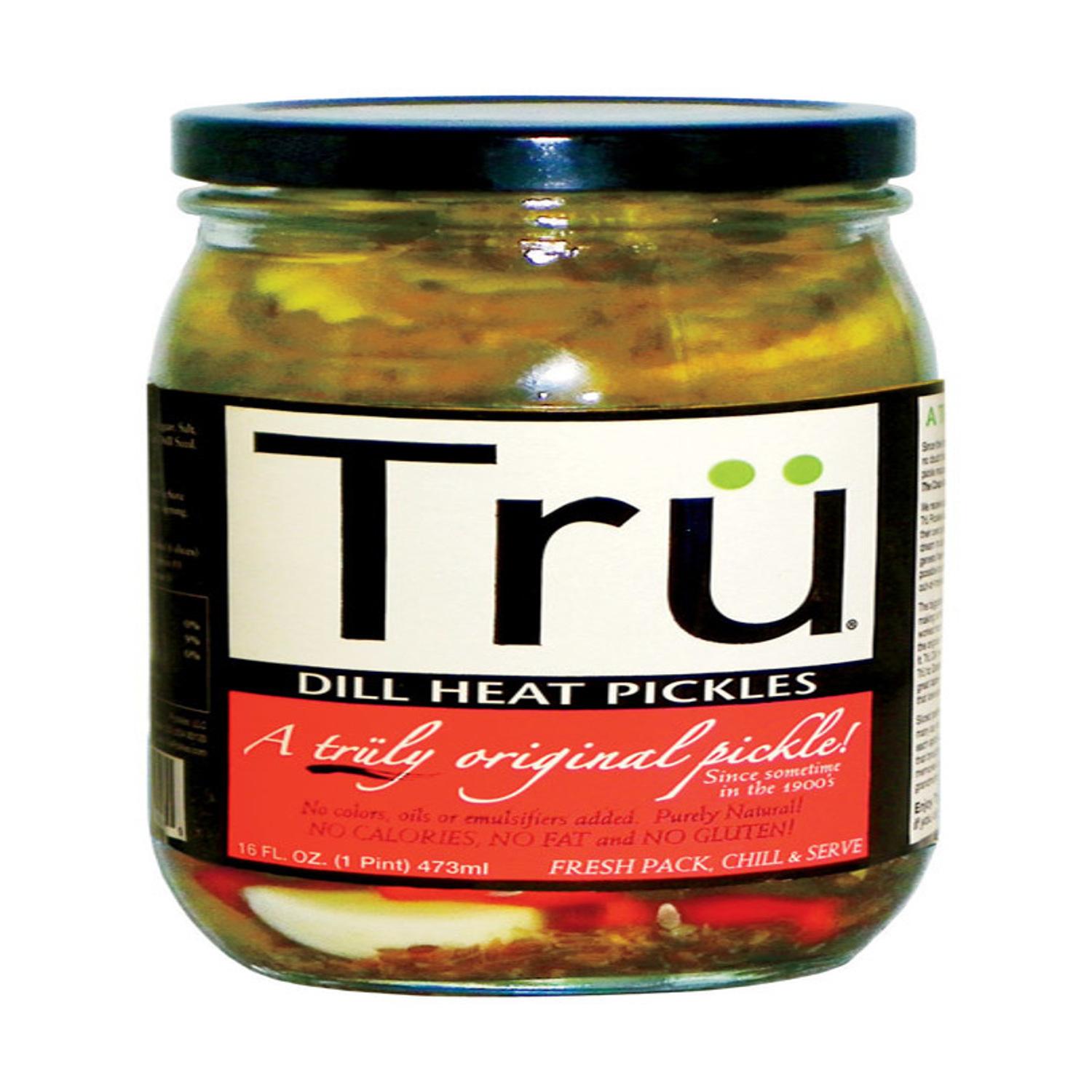 Tru Pickles Dill Heat Pickles 16 Oz Jar
