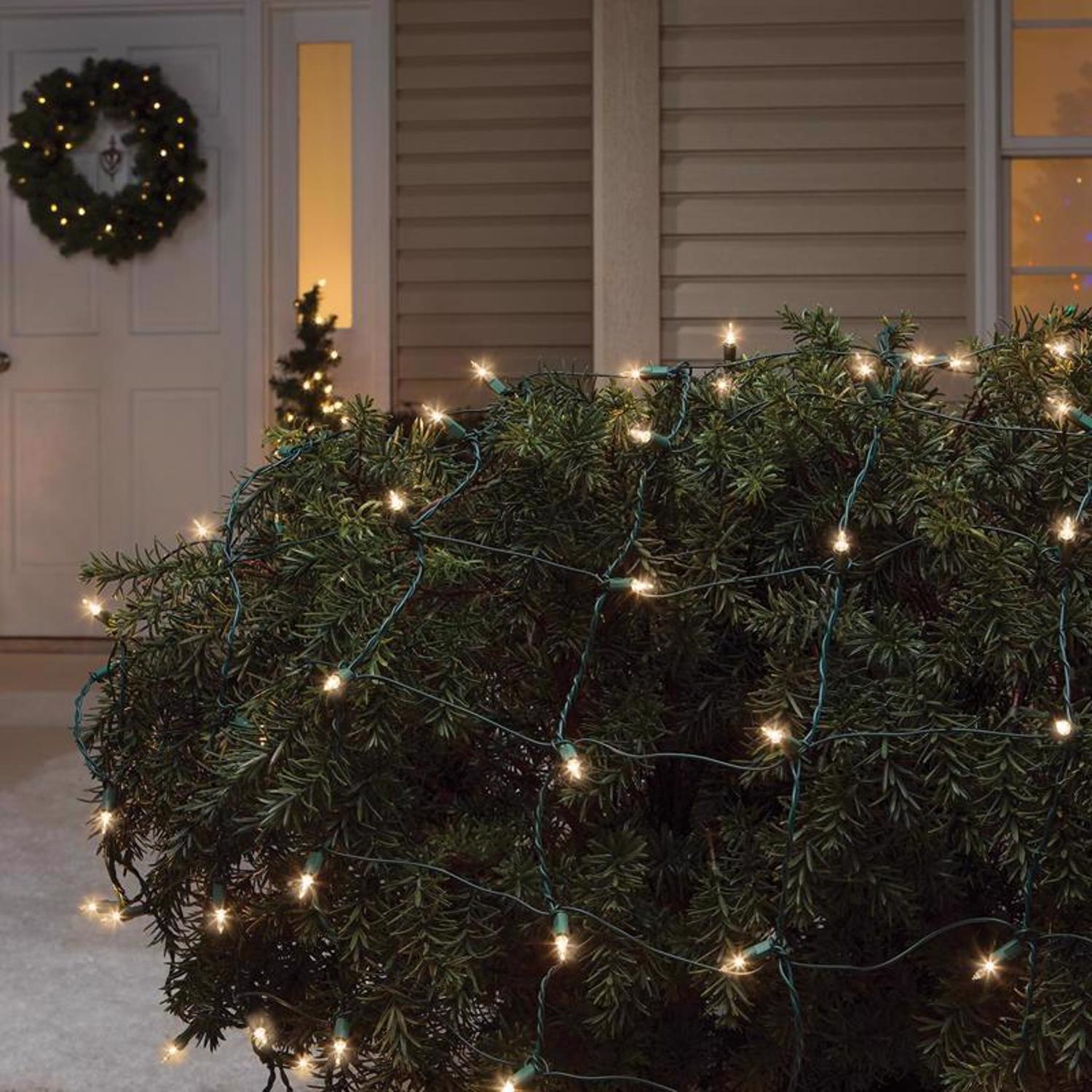 Celebrations Incandescent Mini Clear 150 ct Net Christmas Lights 6 ft.