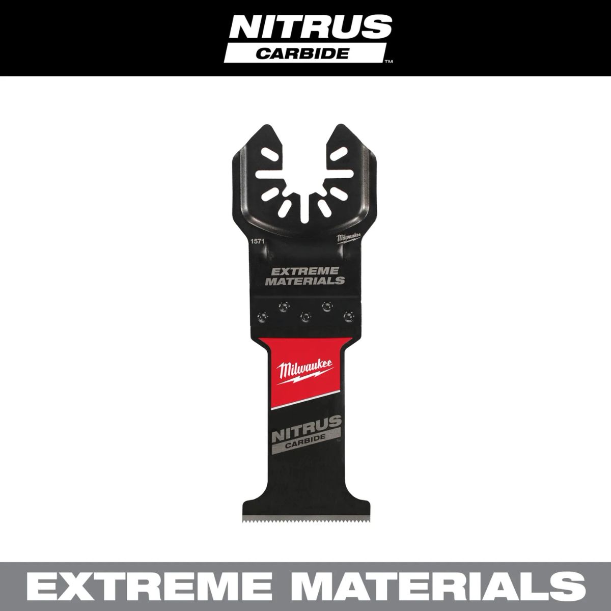 Milwaukee 1-3/8in. NITRUS Carbide Extreme Materials Universal Fit Oscillating Multi-Tool Blade (1 Pack)