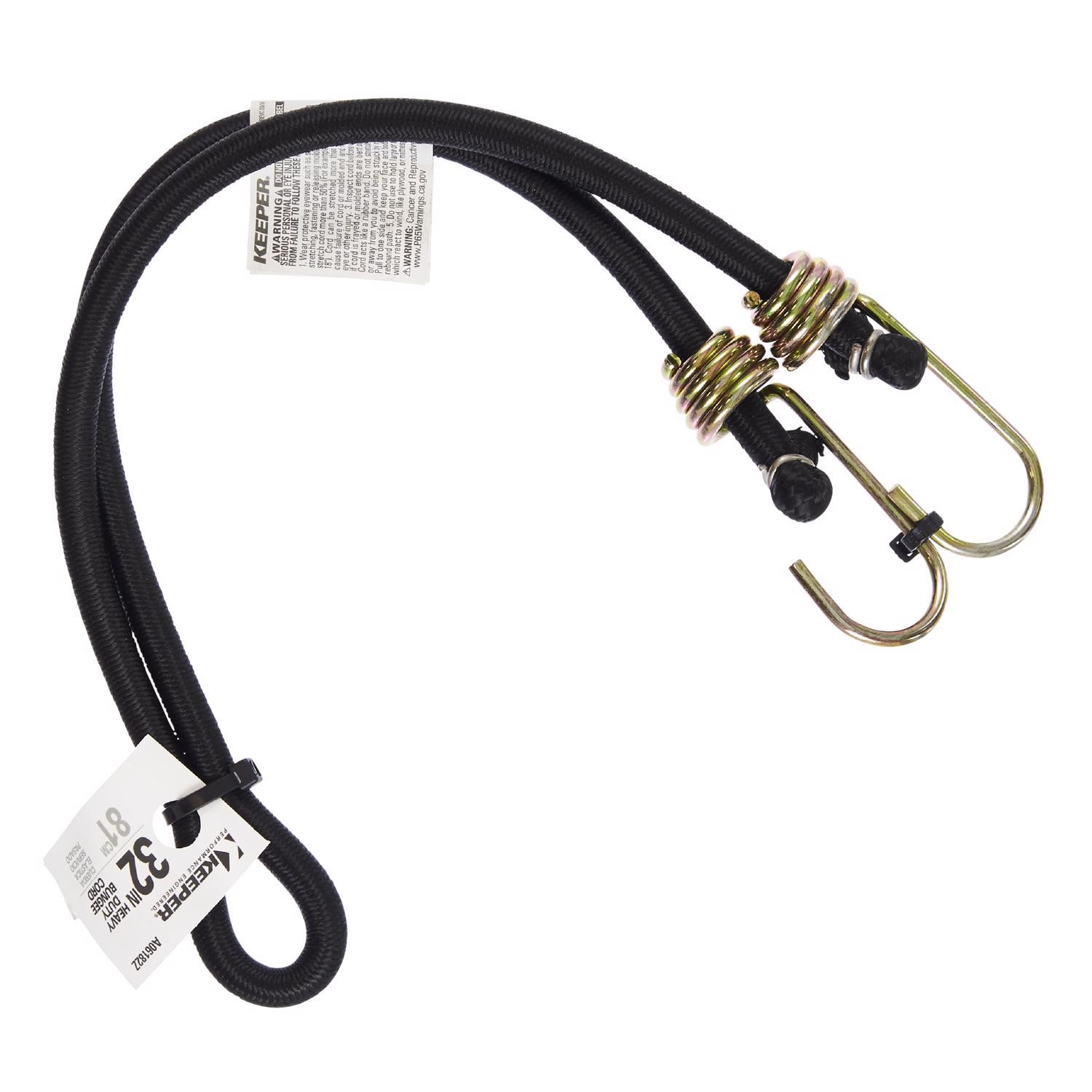 Keeper Black Bungee Cord 32 in. L X 0.374 in. 1 pk