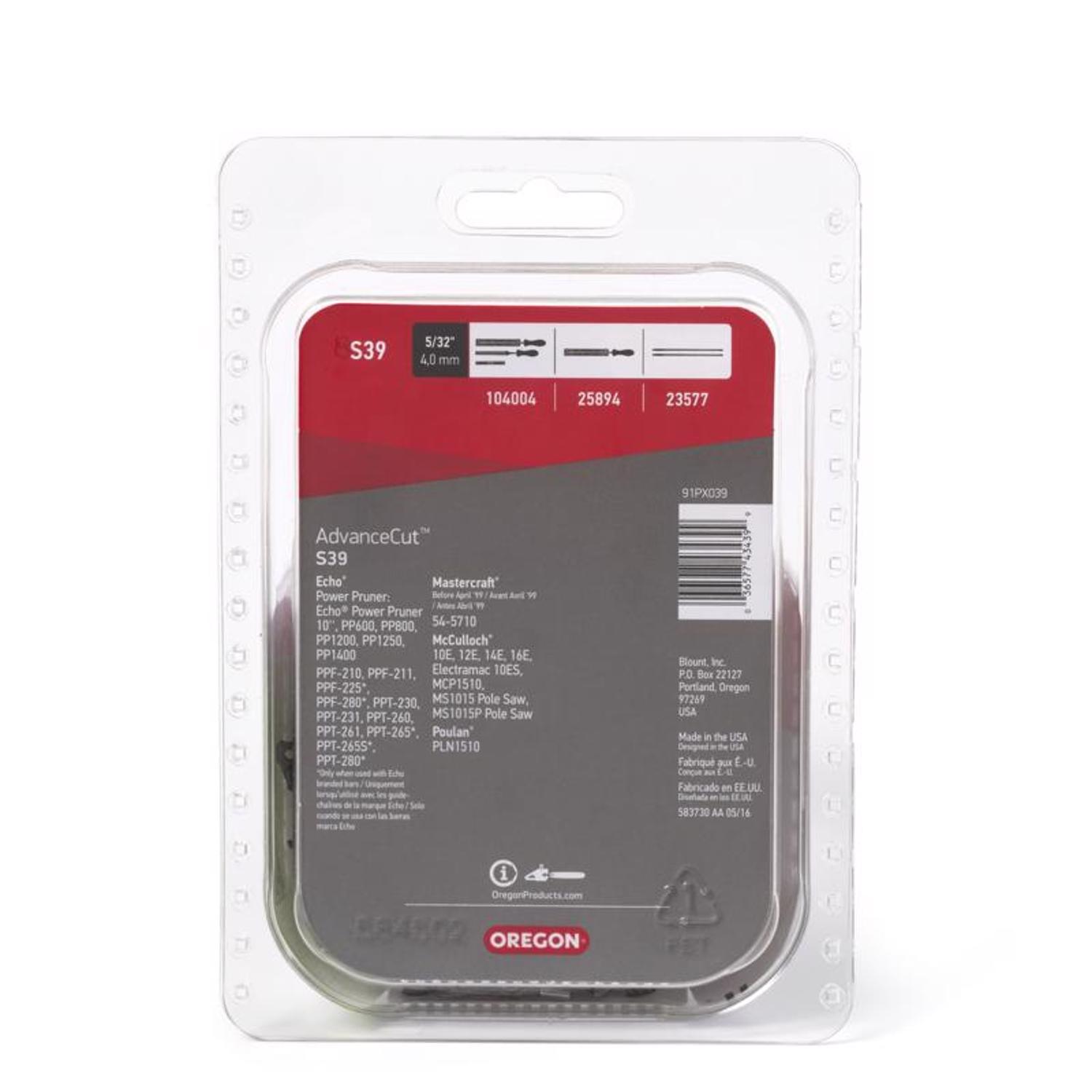Oregon AdvanceCut S39 10 in. Chainsaw Chain 39 links