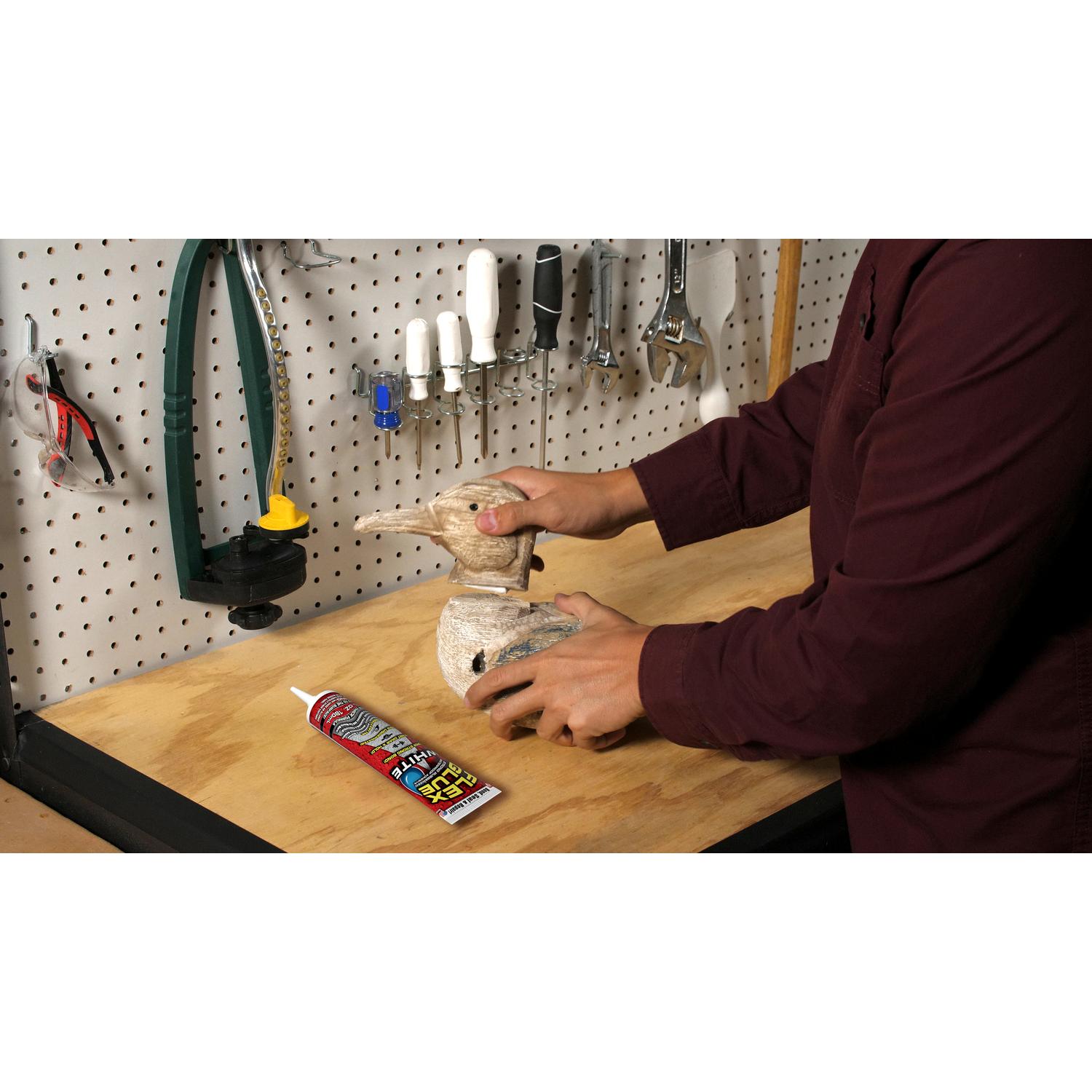 Flex Seal Family of Products FLEX GLUE White Rubberized Waterproof Adhesive 6 oz