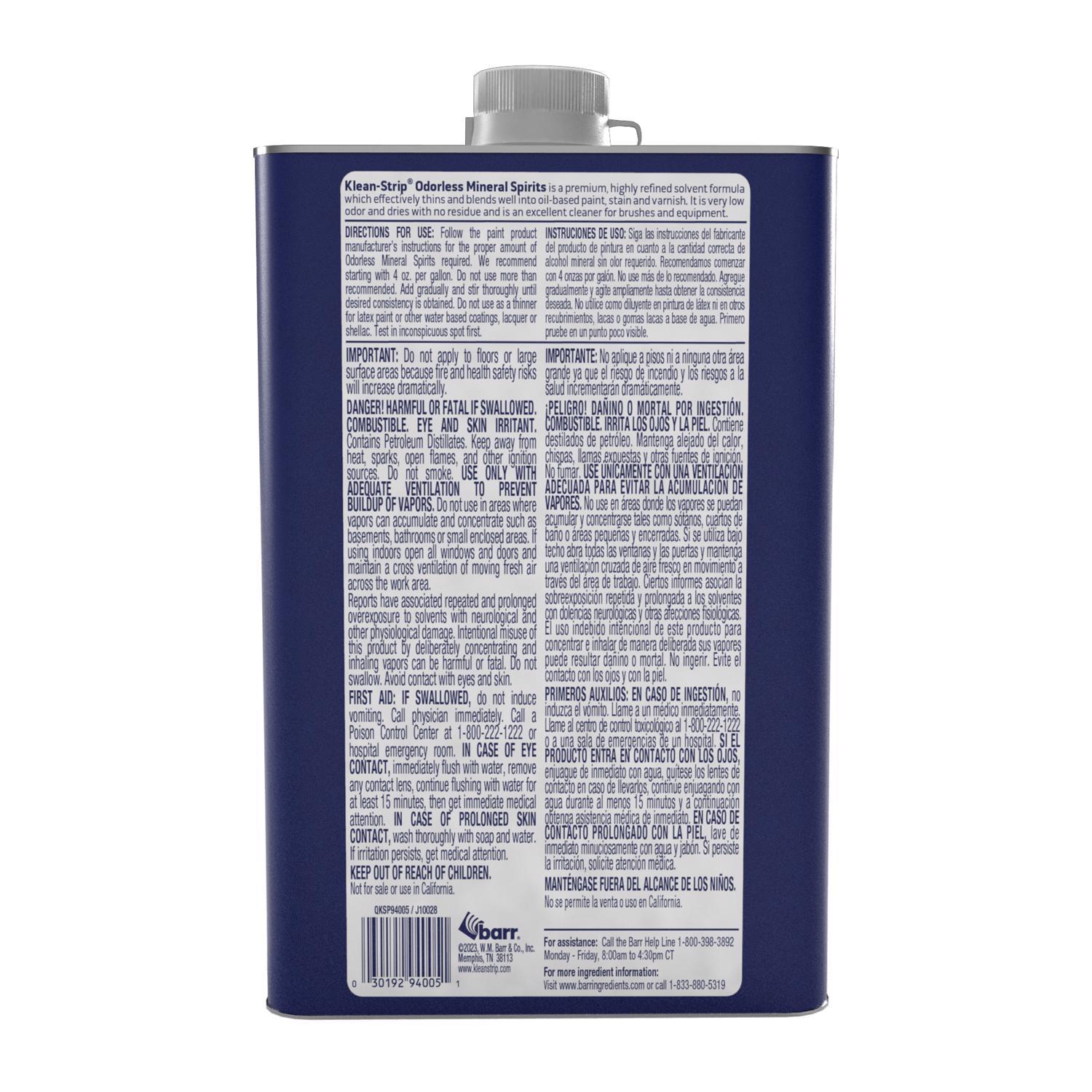 Klean Strip Mineral Spirits Paint Thinner 1 qt