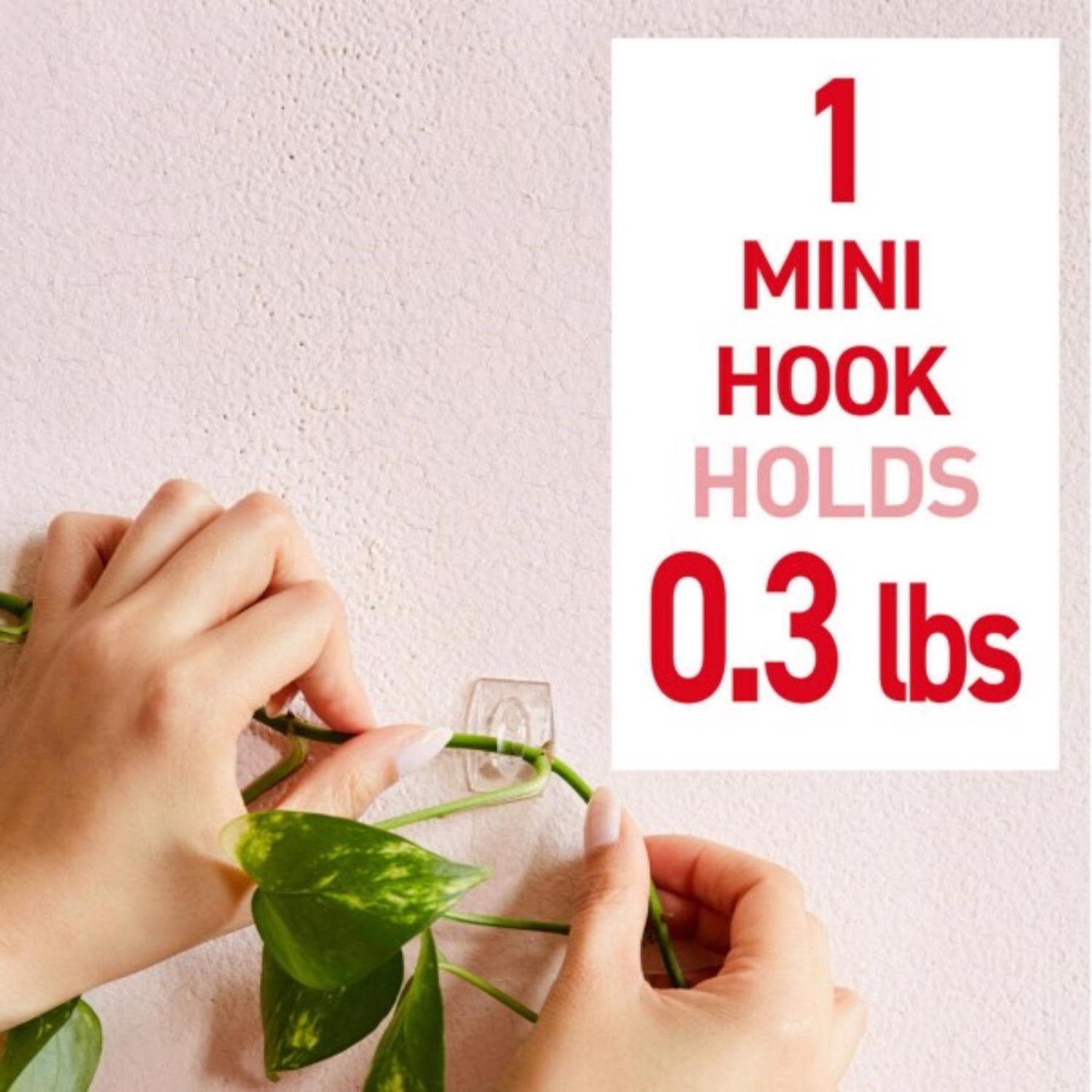 3M Command Mini Plastic Hook 1.08 in. L 18 pk