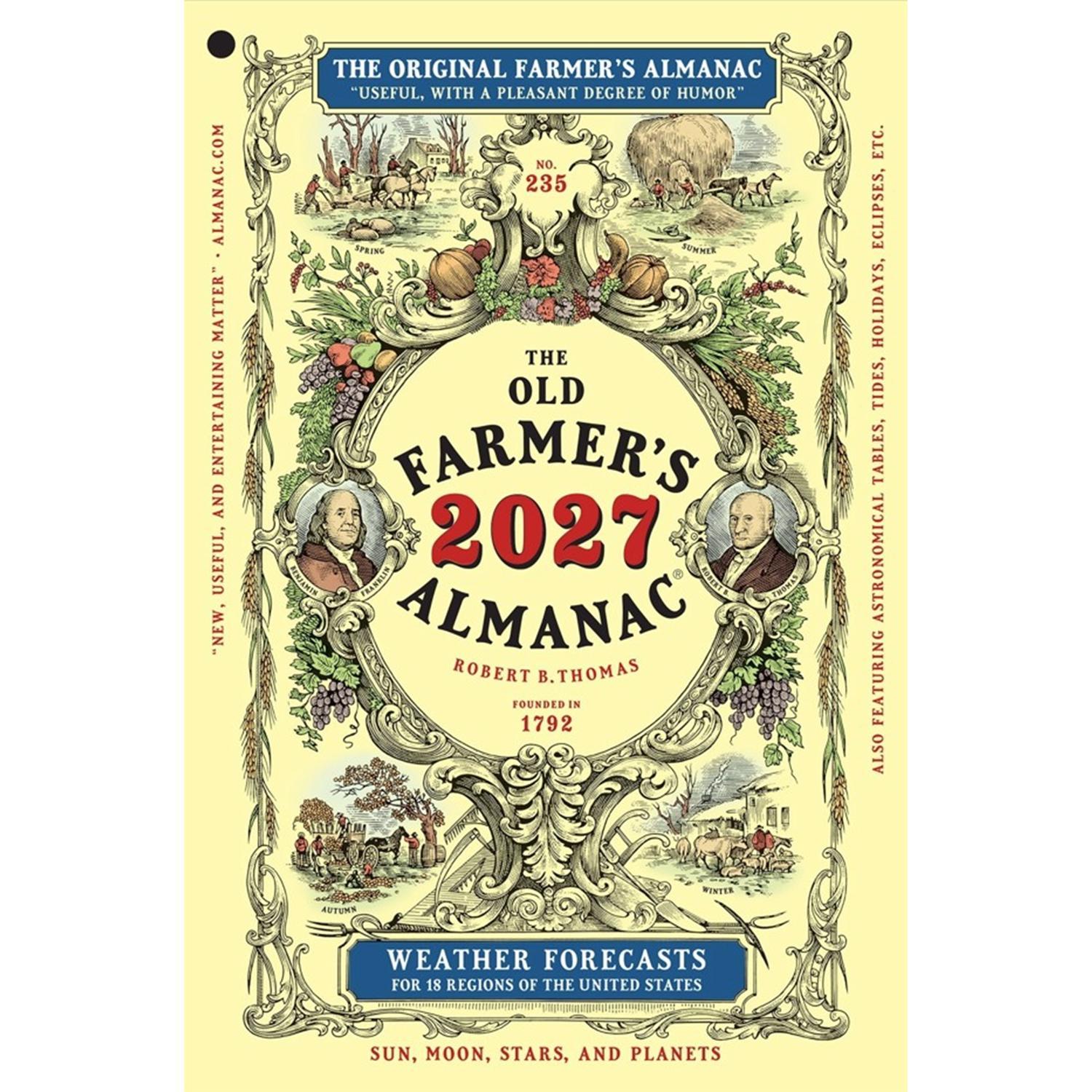 The Old Farmer's Almanac Yankee Publishing 2027 Almanac Reference Book