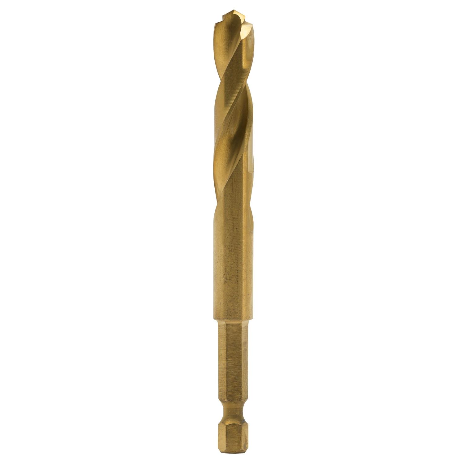 DEWALT Impact Ready 3/8 in. X 4 in. L High Speed Steel Drill Bit Quick-Change Hex Shank 1 pc