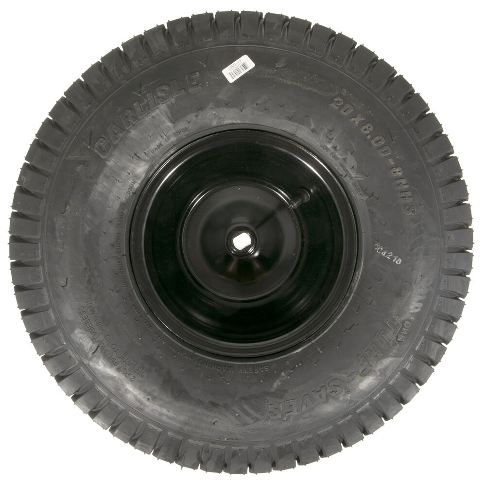 GENUINE FACTORY PART 20 in. x 8 in. Riding Mower Rear Wheel Assembly (Black Rim)