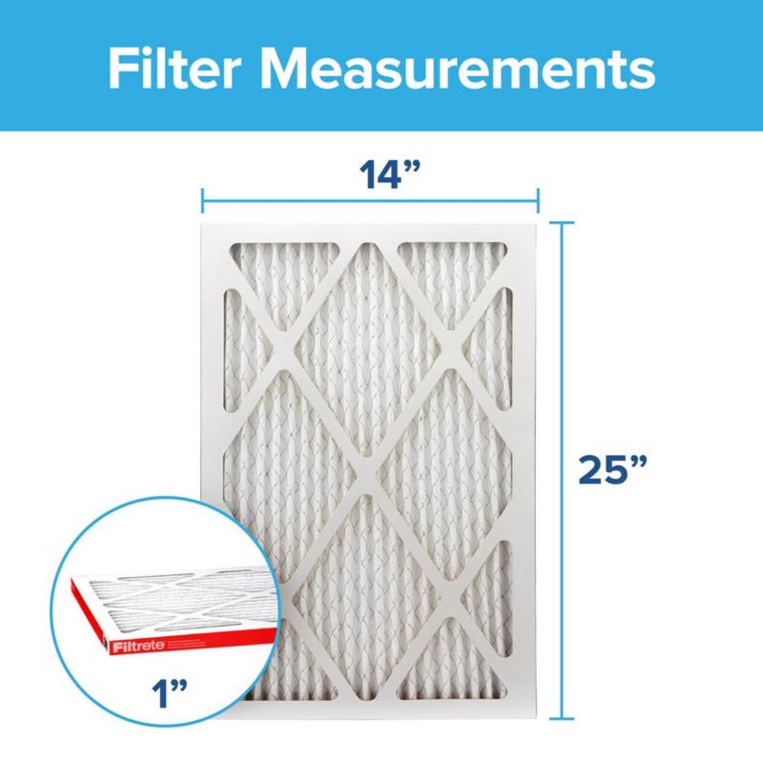 Filtrete Allergen Defense 14 in. W X 25 in. H X 1 in. D 11 MERV Pleated Air Filter 1 pk