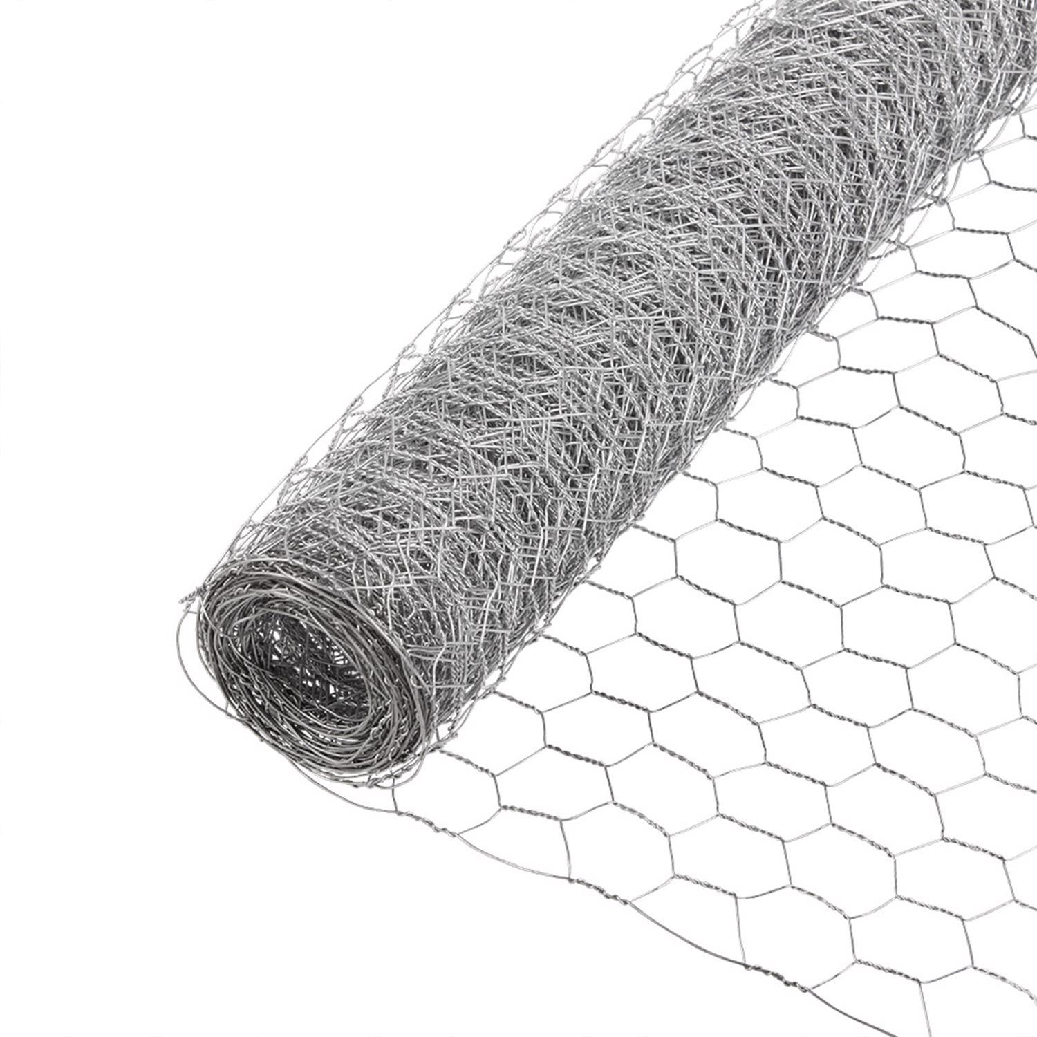 Garden Craft 36 in. H X 25 ft. L Galvanized Steel Poultry Netting 1 in.
