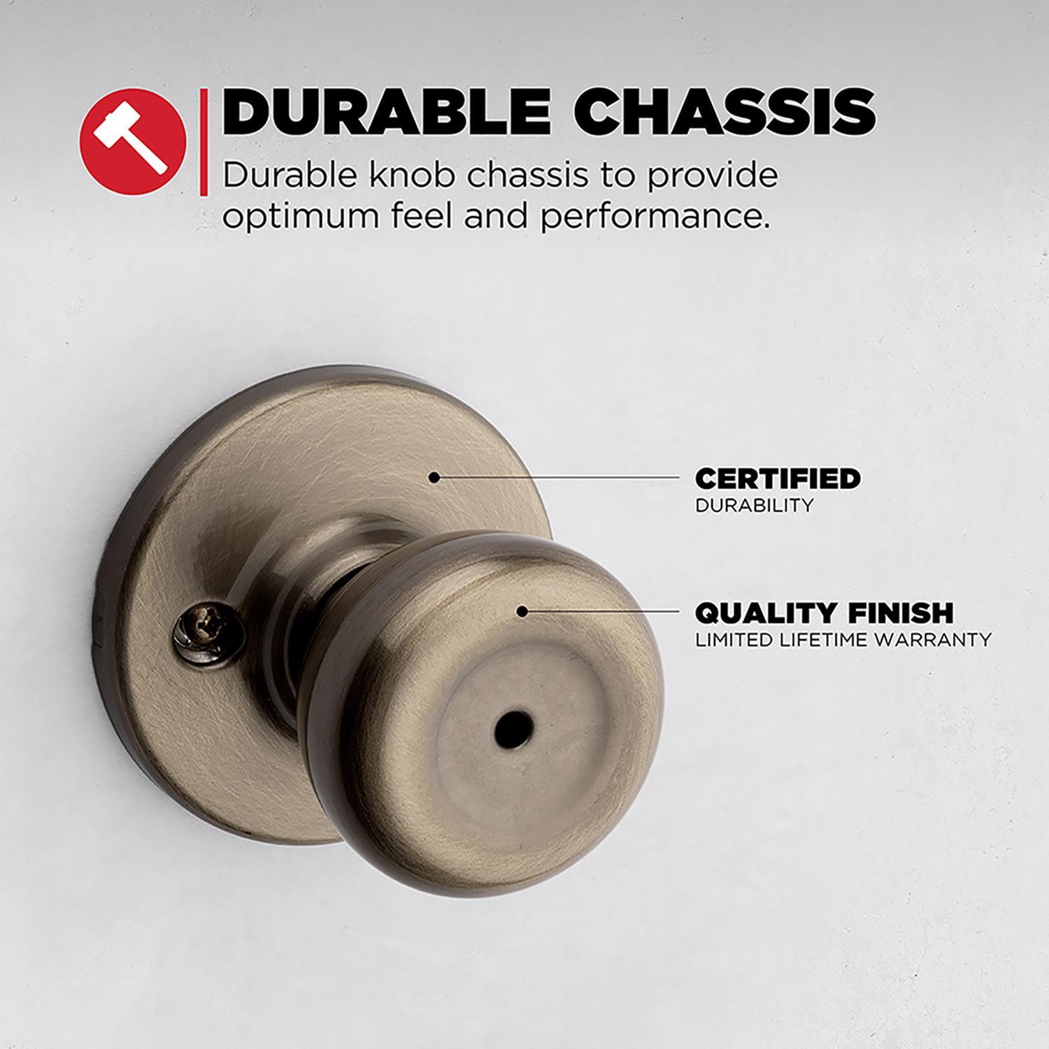 Kwikset Tylo Antique Brass Privacy Knob