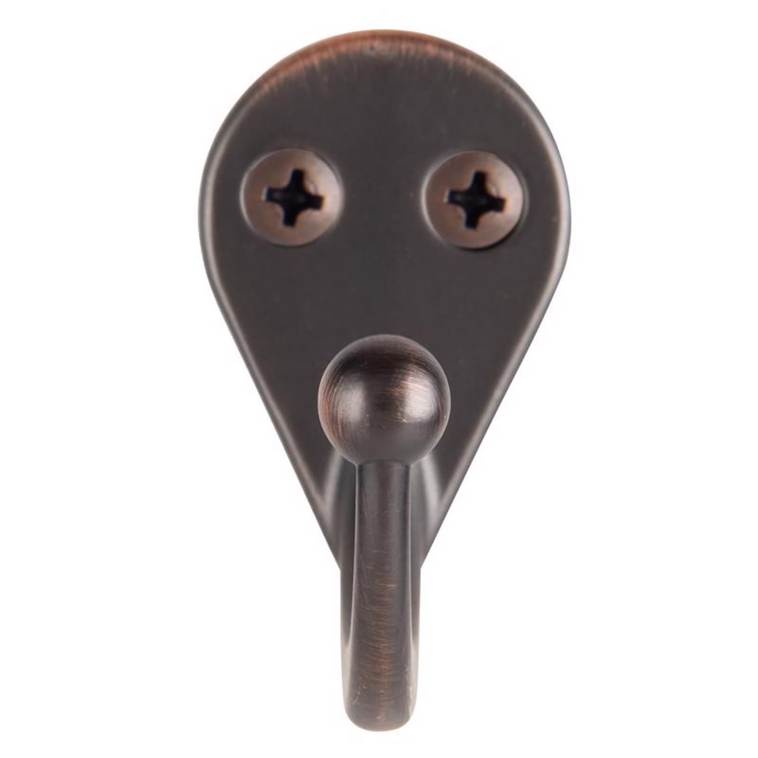 Ace 1-9/16 in. L Oil Rubbed Bronze Brown Metal Small Garment Hook 2 pk