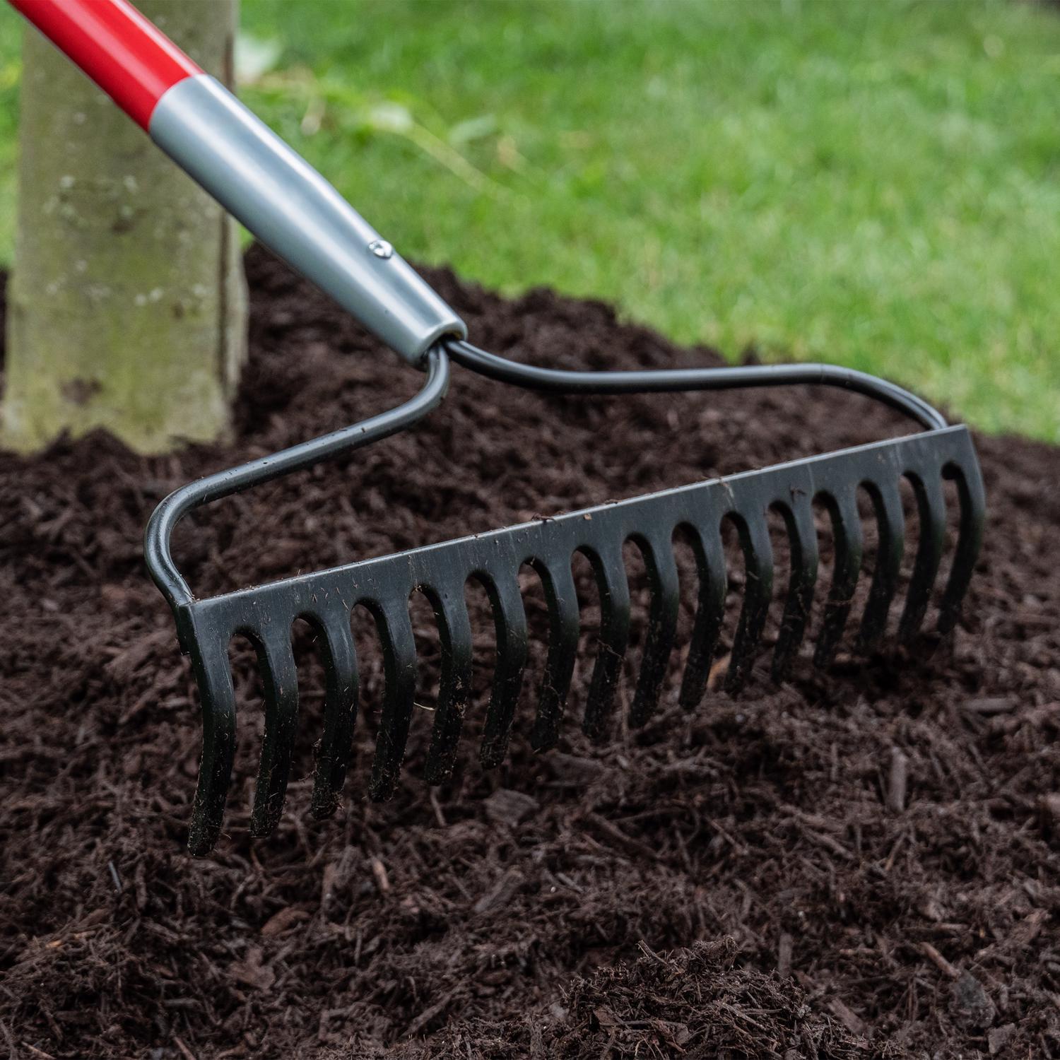 Ace 57 in. 16 Tine Steel Bow Rake Fiberglass Handle