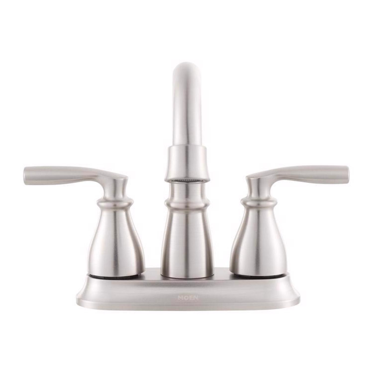 Moen Hilliard Brushed Nickel Bathroom Faucet 4 in.