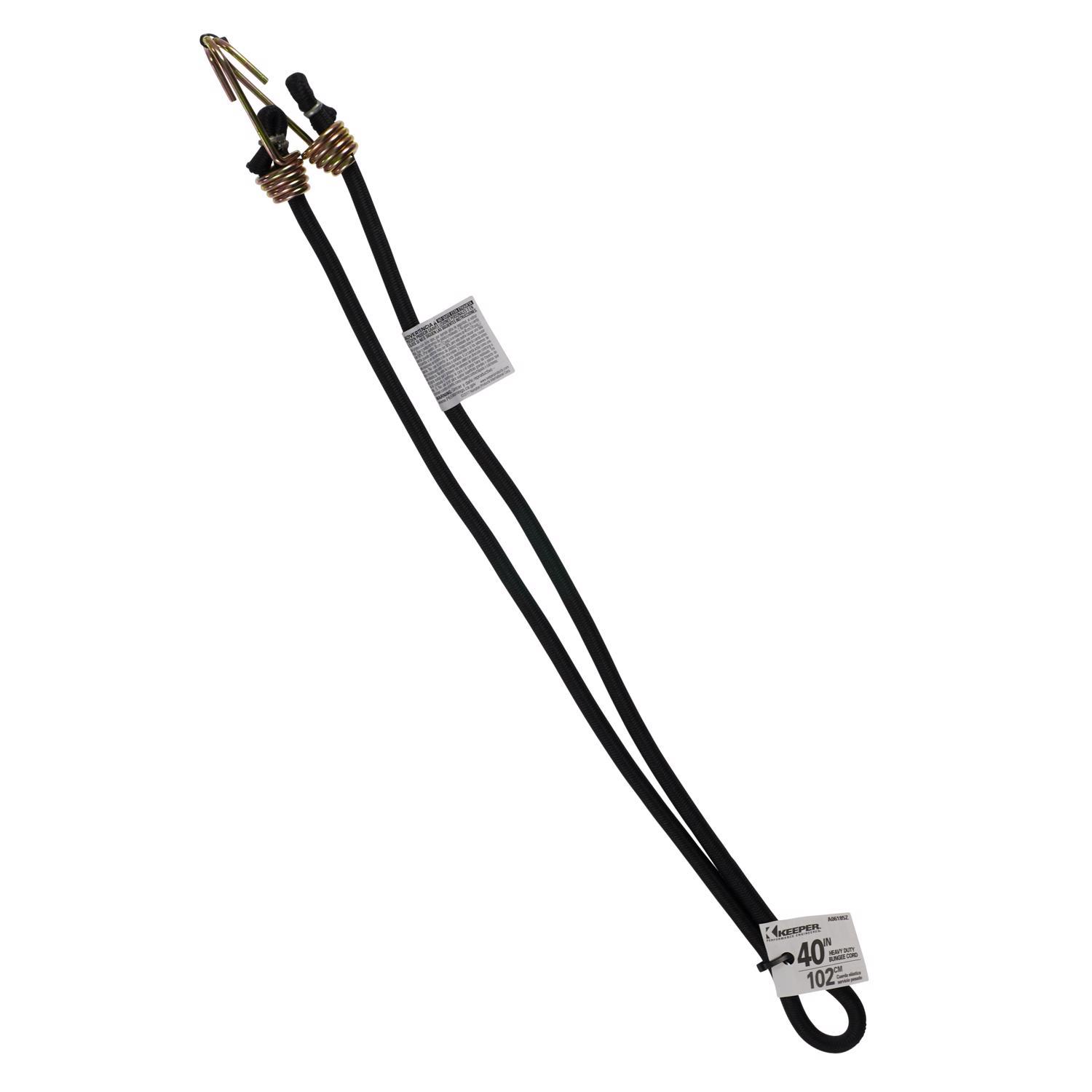 Keeper Black Bungee Cord 40 in. L X 0.374 in. 1 pk